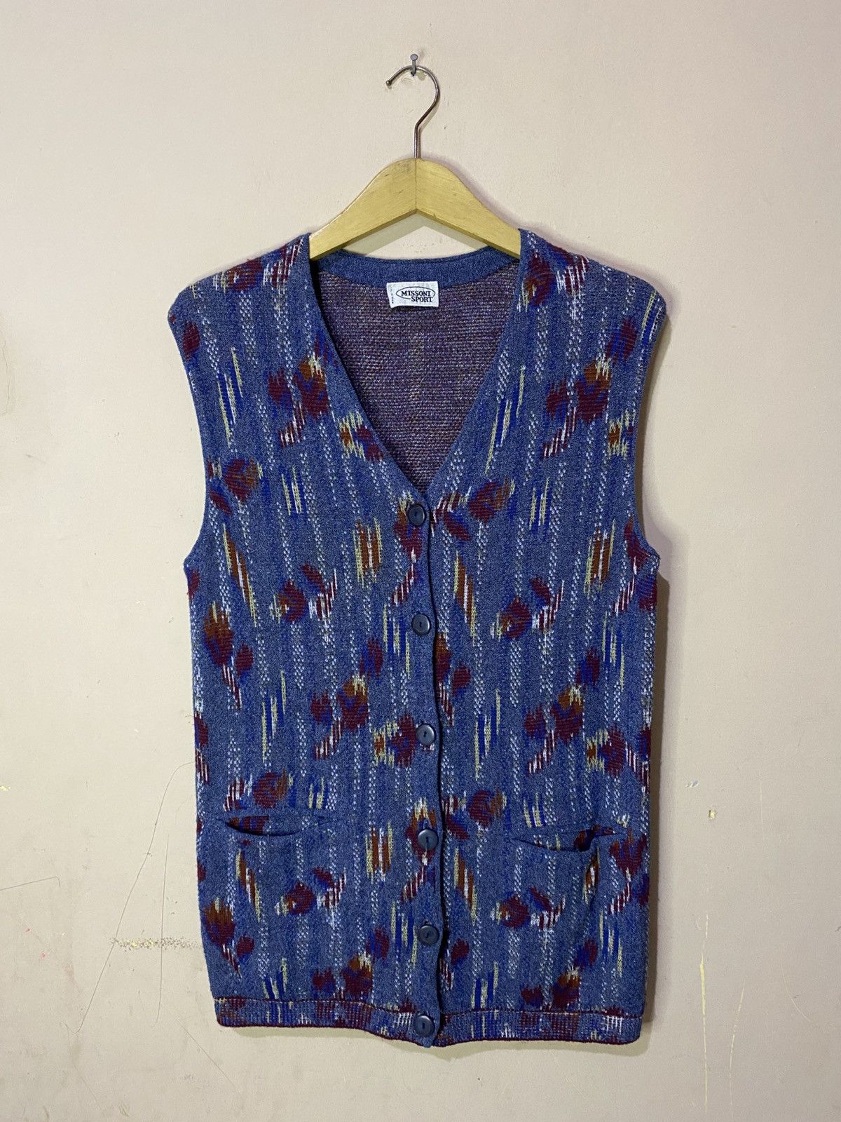 Missoni 90s Missoni Italy Pattern Vest Knit Size US M / EU 48-50 / 2 - 1 Thumbnail