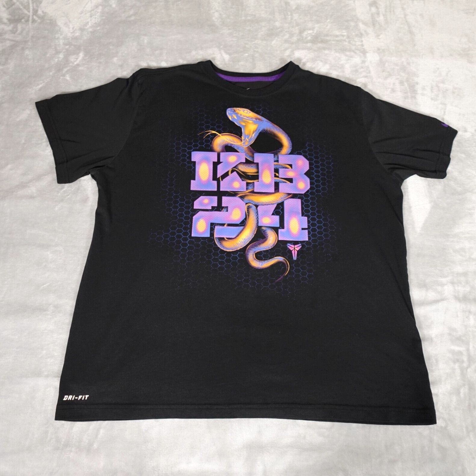 Nike Nike Dri Fit Kobe KB24 Black Mamba Snake T Shirt Mens 2XL Sports Black READ Grailed