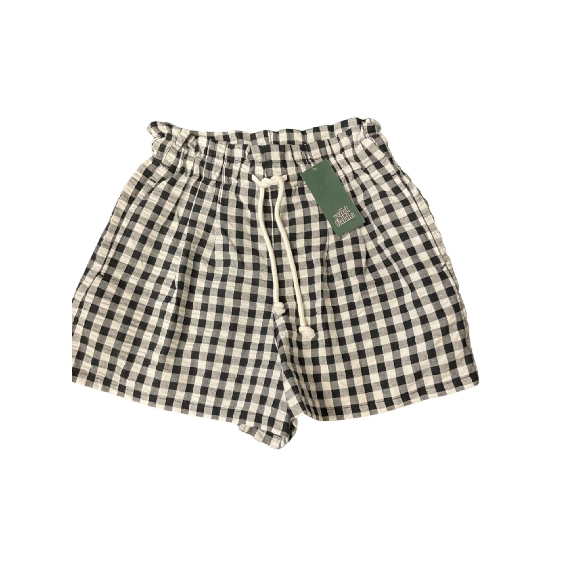 Other Women's Gingham High-Rise Drawstring Paperbag Shorts - Wild Size ONE SIZE - 3 Thumbnail