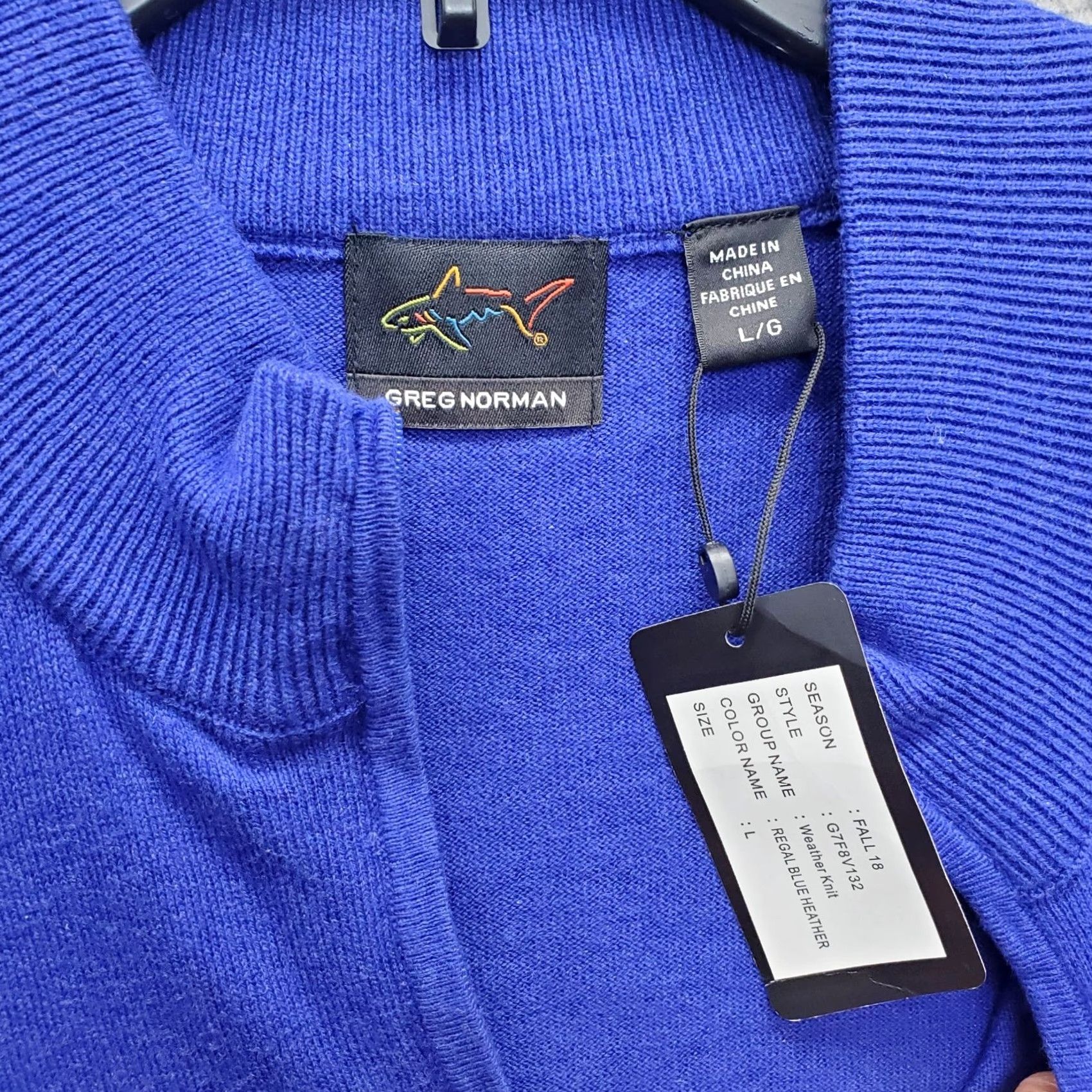 Vintage Greg Norman Mens 1/4 Zip Sweater Vest Blue Knit Golf Pullover L Size US L / EU 52-54 / 3 - 5 Thumbnail