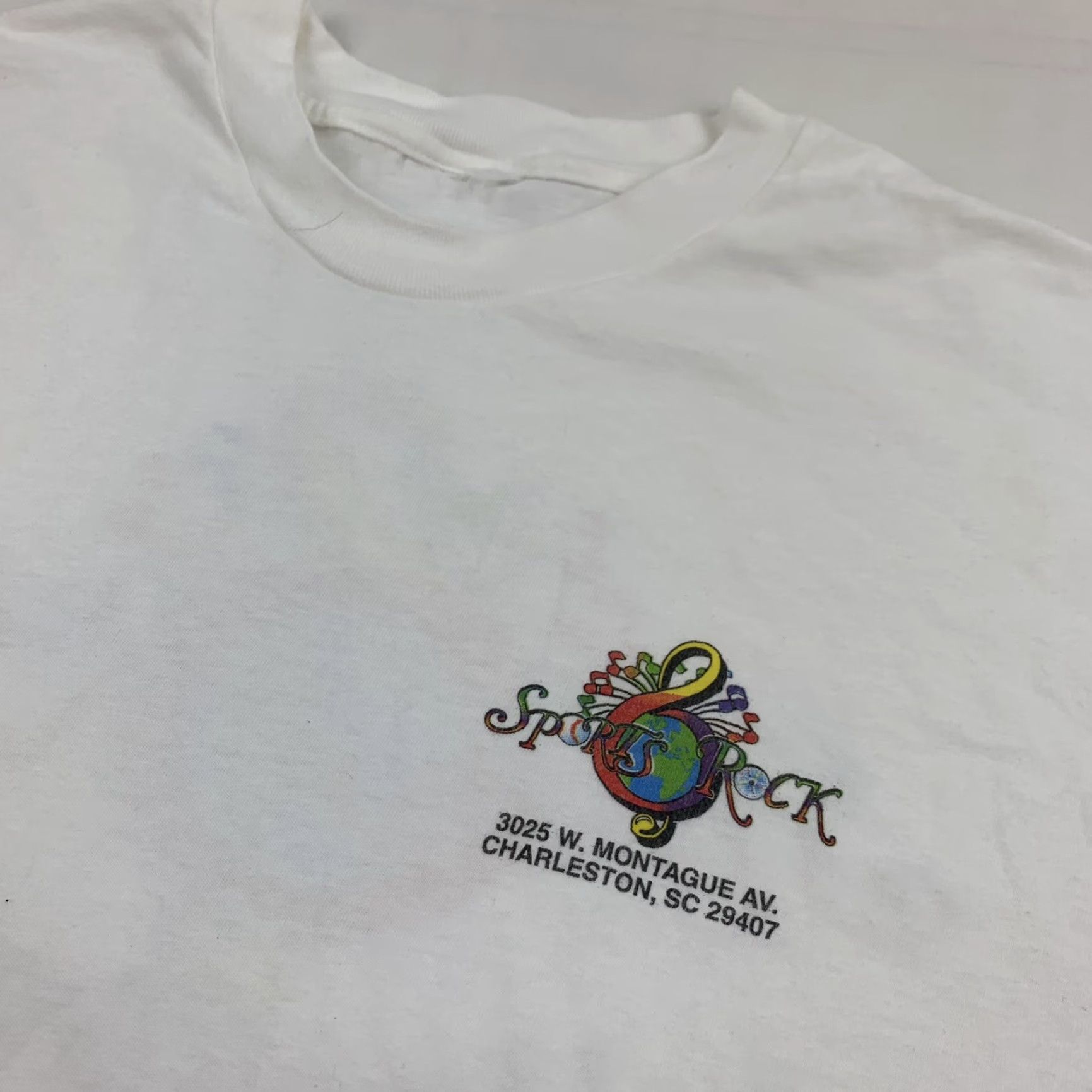 Vintage Vintage T Shirt Sports Rock & White Adult Large Charleston SC Music Event Promo Size US L / EU 52-54 / 3 - 4 Thumbnail