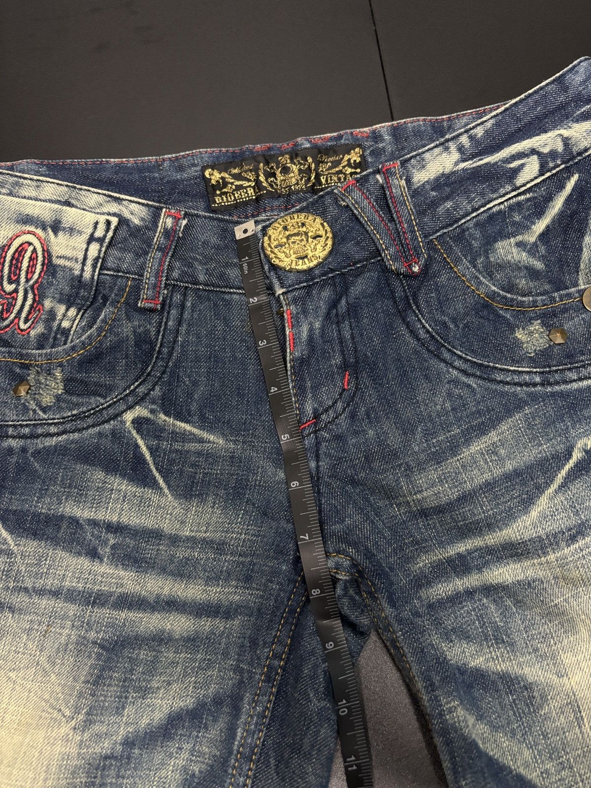Japanese Brand Riobera Jeans Wide Flare Denim Jeans Size 31" - 12 Thumbnail