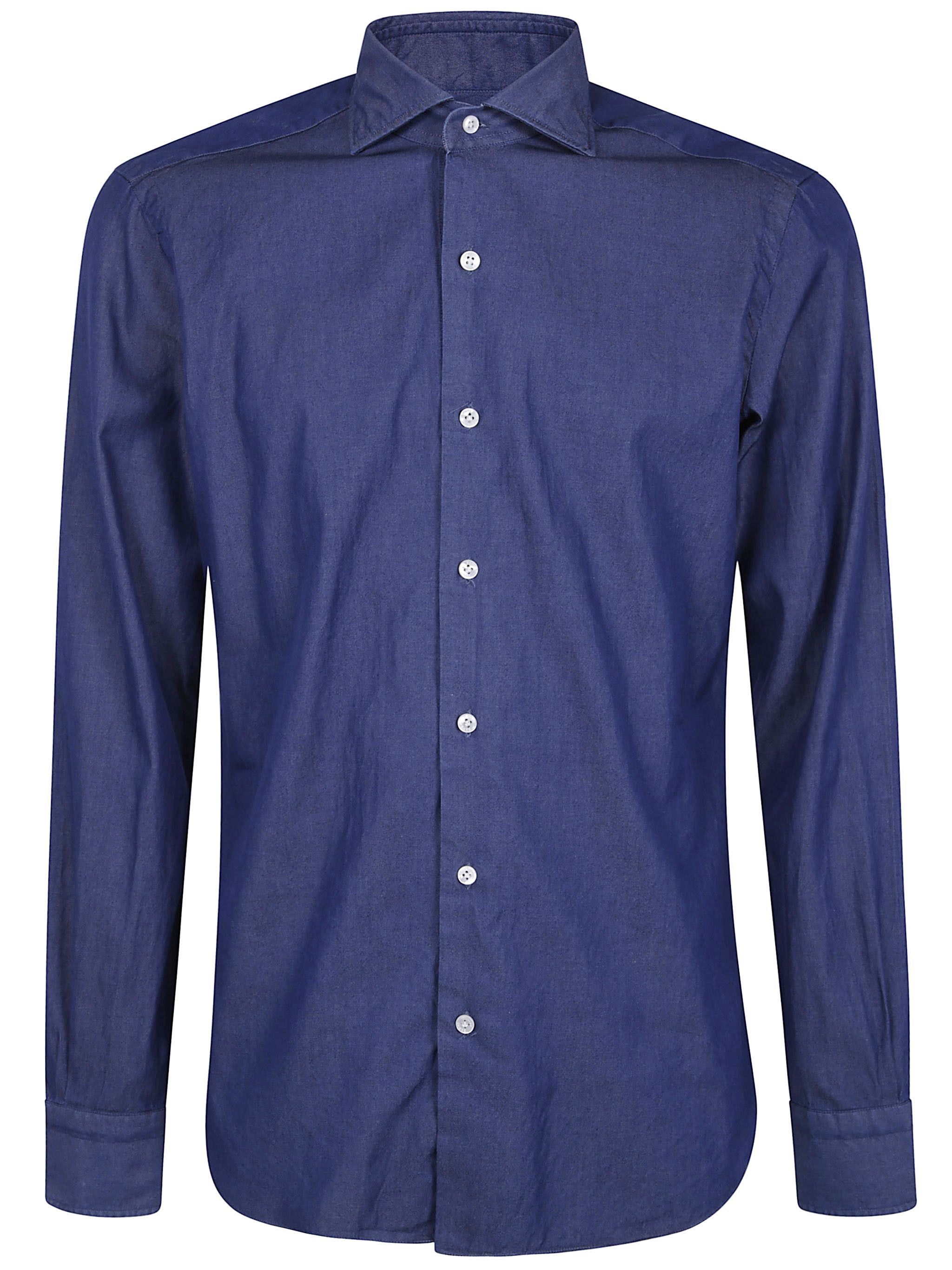 Barba Napoli DARK DENIM SHIRT Size US XL / EU 56 / 4 - 1 Thumbnail
