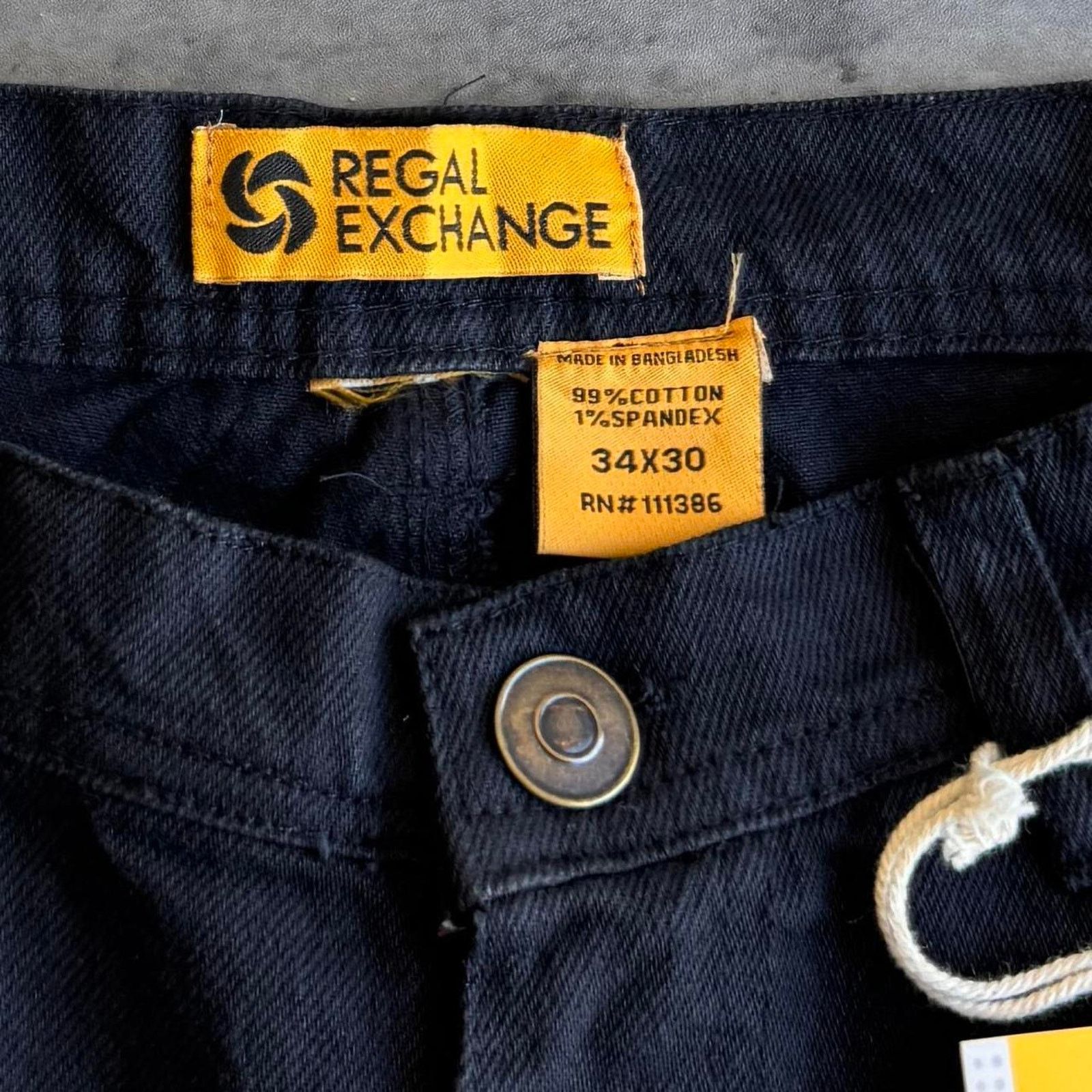 Japanese Brand × Vintage Brand New Real Exchange Black Cargo Denim Jeans Size US 34 / EU 50 - 5 Thumbnail