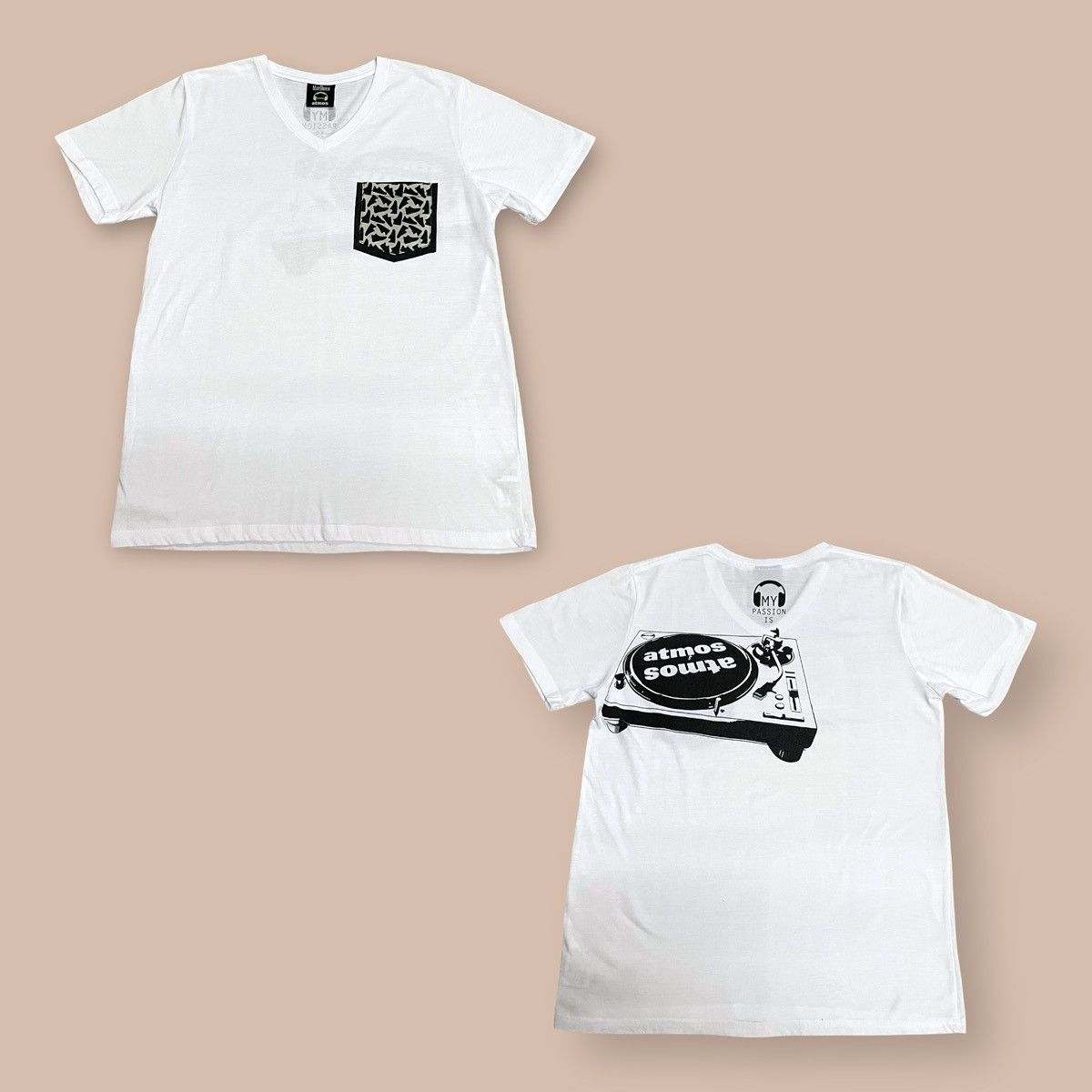 atmos Atmos X Marlboro Spell Out Big Logo Pocket V Collar Tee Size US M / EU 48-50 / 2 - 1 Thumbnail