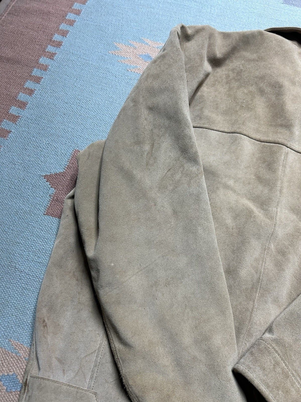 Vintage Vtg L’Homme suede leather jacket quilt line insulated medium Size US M / EU 48-50 / 2 - 10 Thumbnail