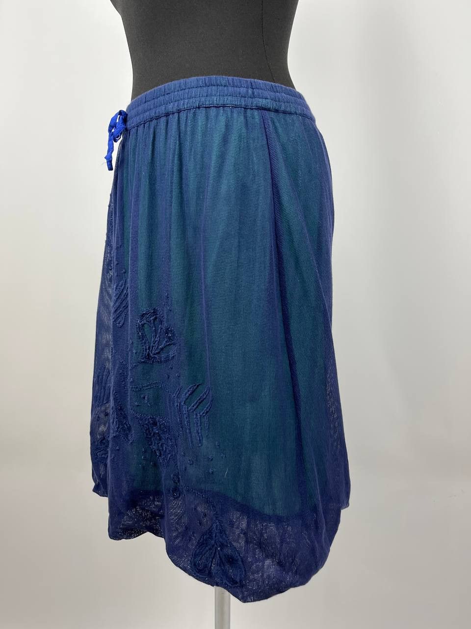 Gudrun Sjoden Gudrun Sjoden Blue Floral Print Skirt Size S Size 26" / US 2 / IT 38 - 2 Thumbnail