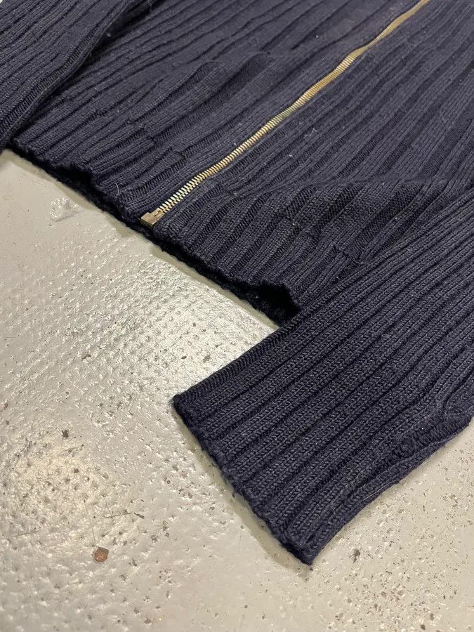 Dolce & Gabbana 2000s Dolce & Gabbana Navy Minimalist Zip-Up Sweater Size US M / EU 48-50 / 2 - 6 Thumbnail