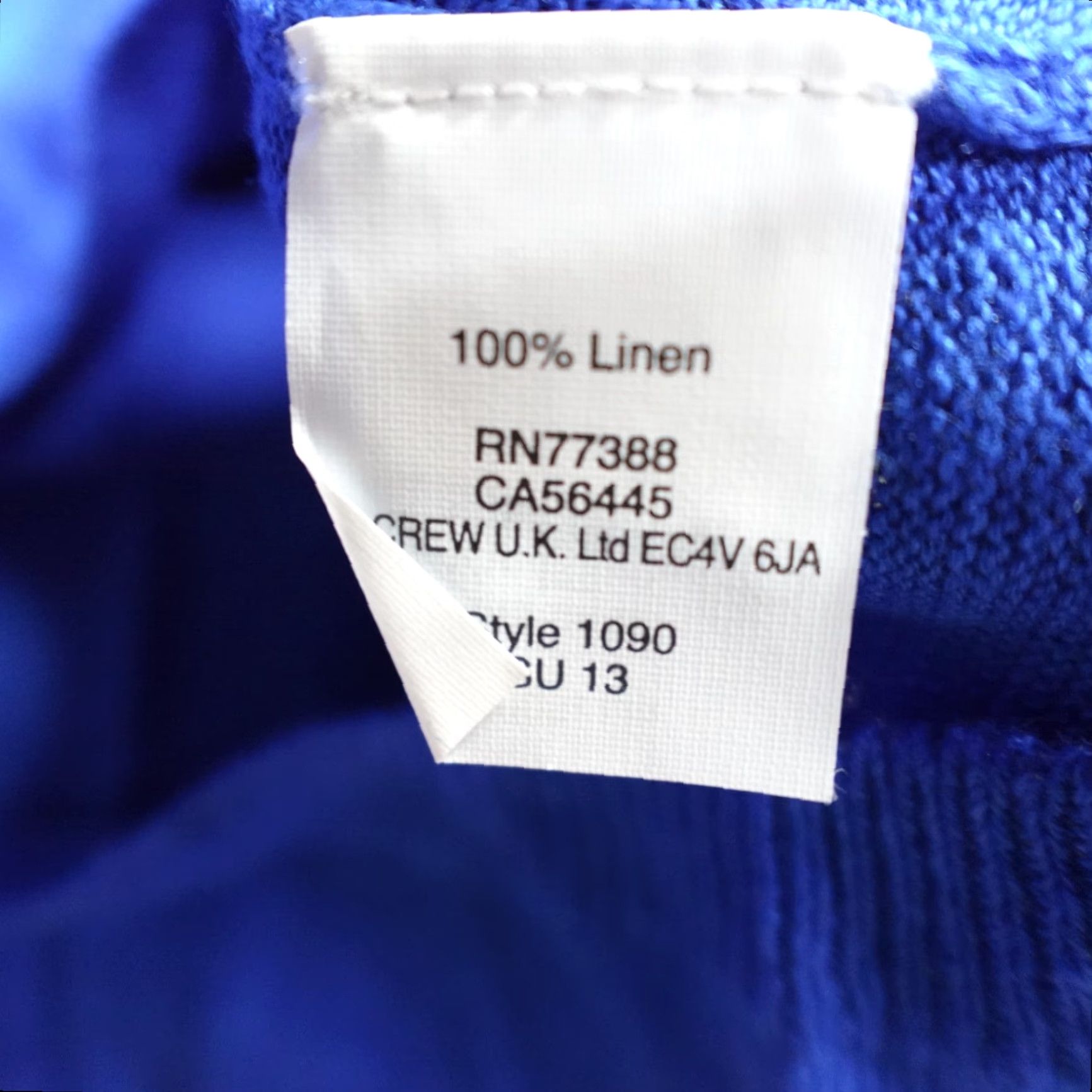 J.Crew J.CREW Womens Sweater XS Blue 100% Linen Relaxed Dolman Pullover Crew Neck 1090 Size XS / US 0-2 / IT 36-38 - 3 Thumbnail