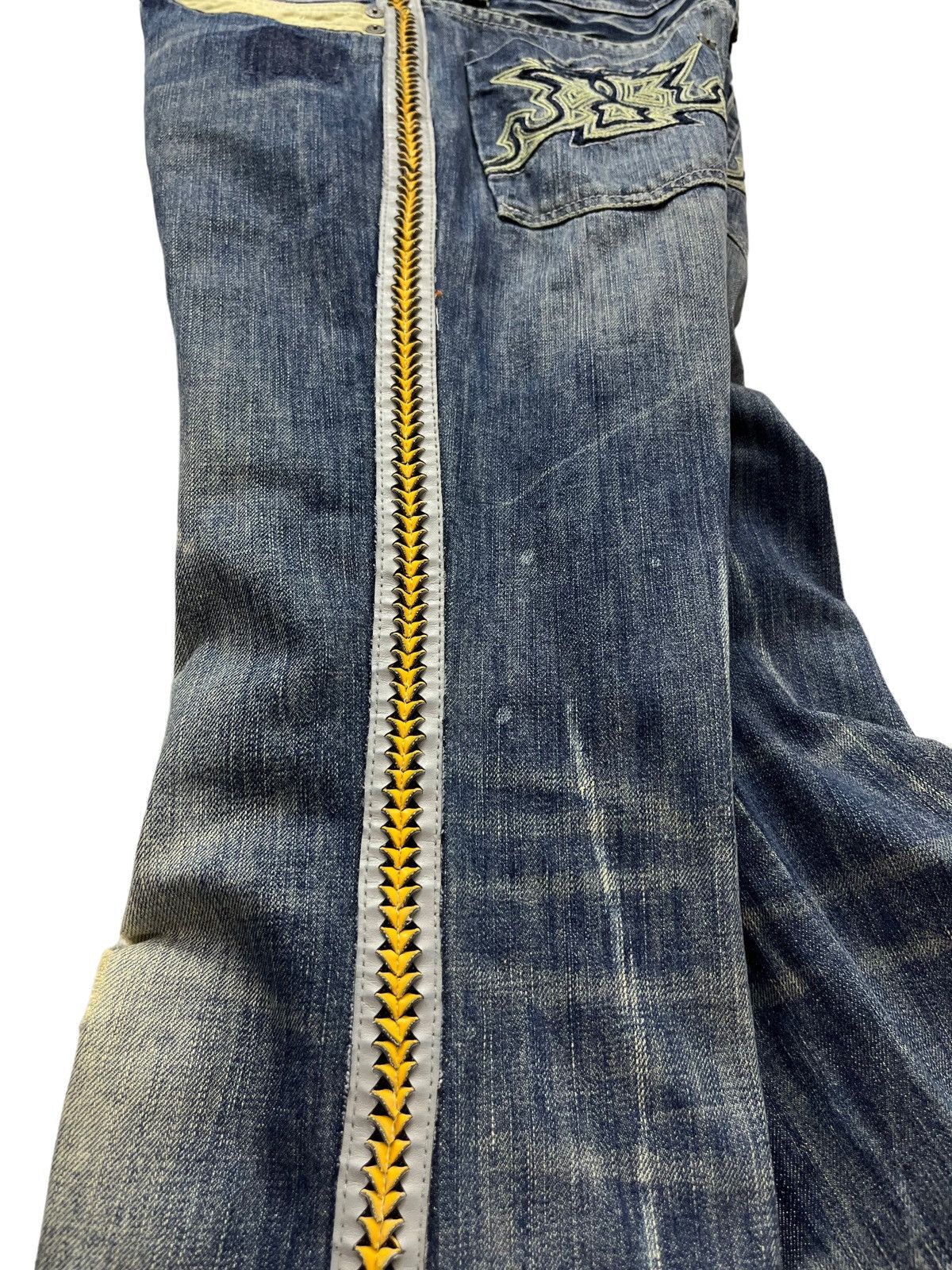 Parasuco PUNK FLARE🔥PARASUCO DENIM LEGEND Distressed Tribal Jeans💥 Size US 33 - 13 Thumbnail