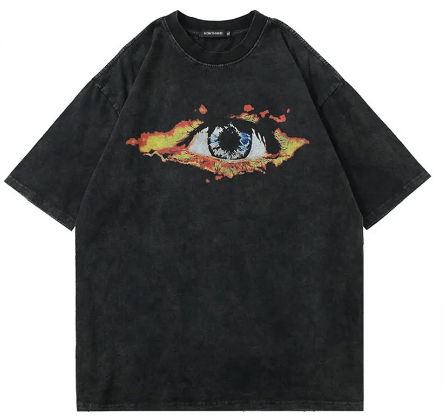 Japanese Brand × Vintage "Burning Eye-M" Oversized T-shirt Size US M / EU 48-50 / 2 - 1 Thumbnail
