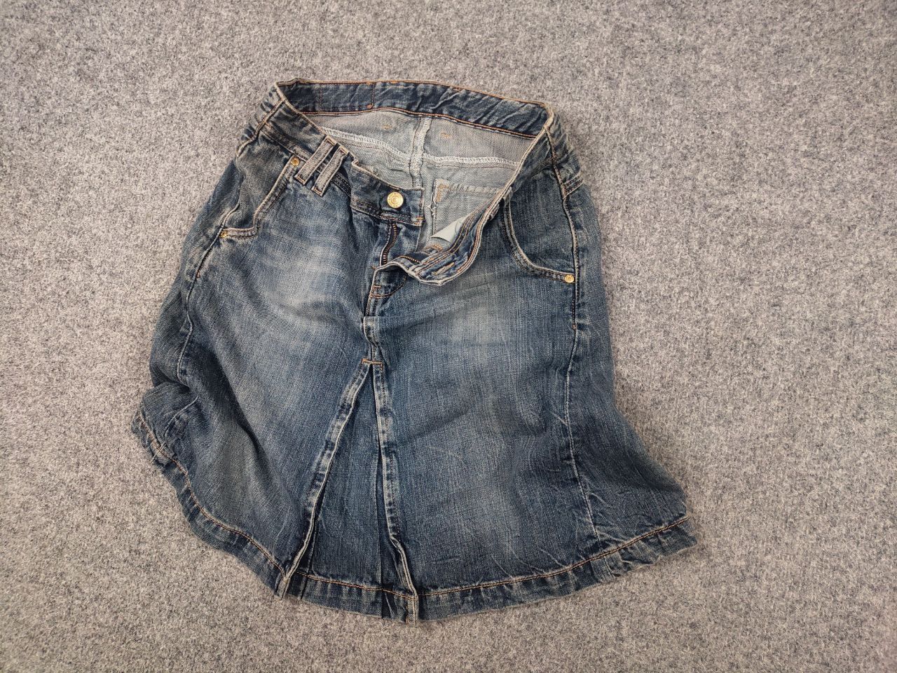 Levi's Vintage Levi's Y2K Style A-Line Deconstructed Denim Skirt Size 29" - 3 Thumbnail