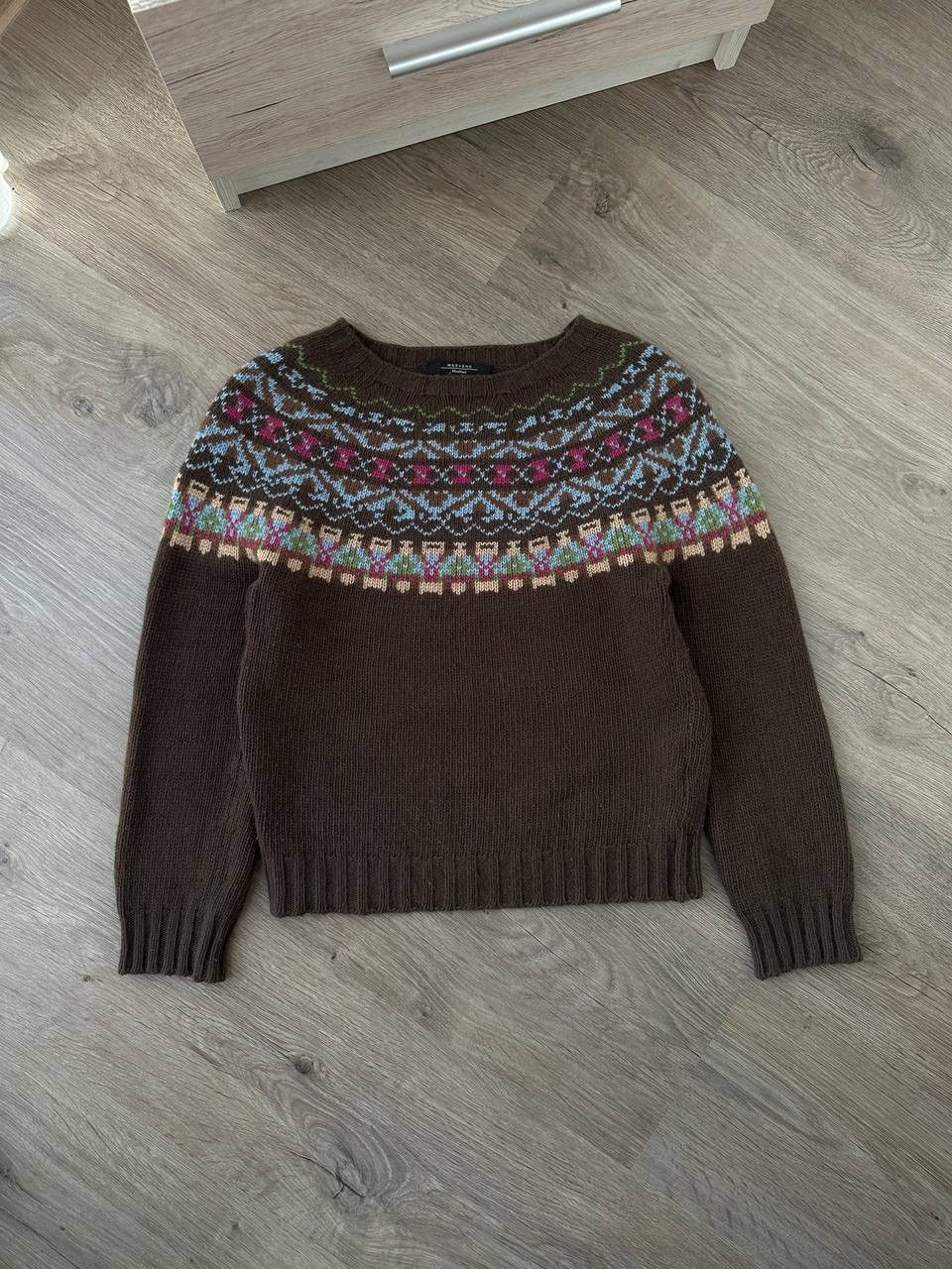 Max Mara × Vintage Vintage Max Mara Brown Wool Sweater Size M / US 6-8 / IT 42-44 - 5 Thumbnail