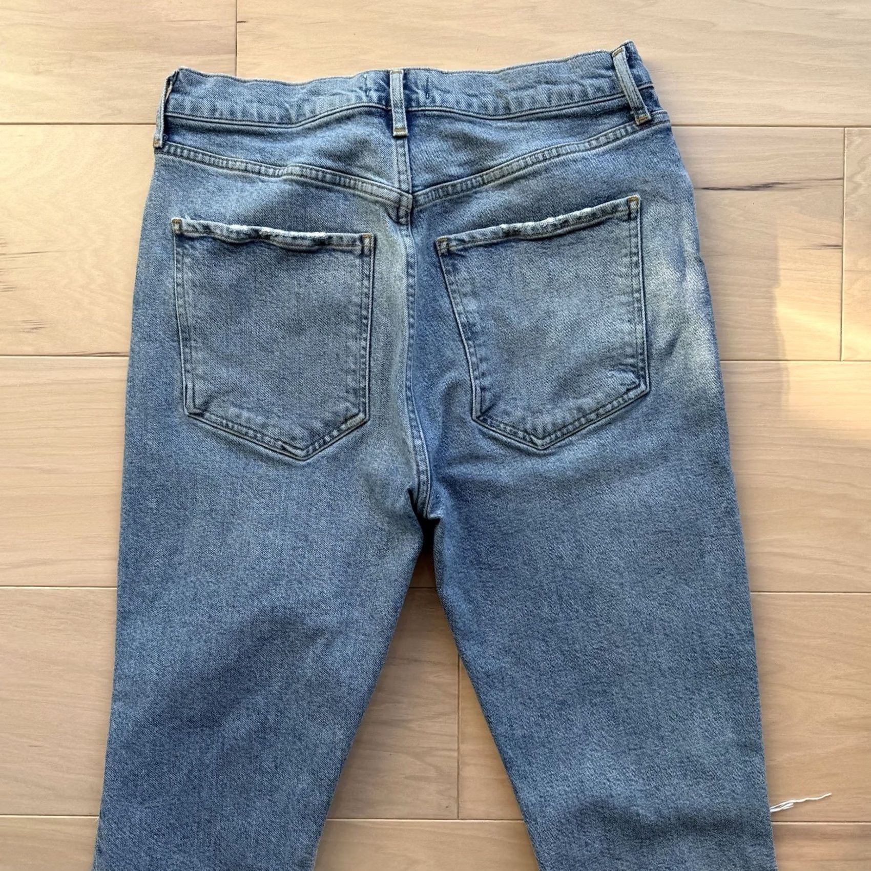 Agolde AGOLDE Riley Crop Jeans Women's 29 Blue High Rise Jeans Crop 5-Pocket Denim Vintage No Size 29" - 7 Thumbnail