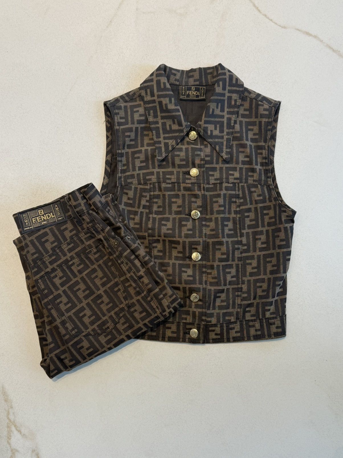 Fendi FENDI Zucca Monogram Vintage SET Size XS / US 0-2 / IT 36-38 - 1 Thumbnail