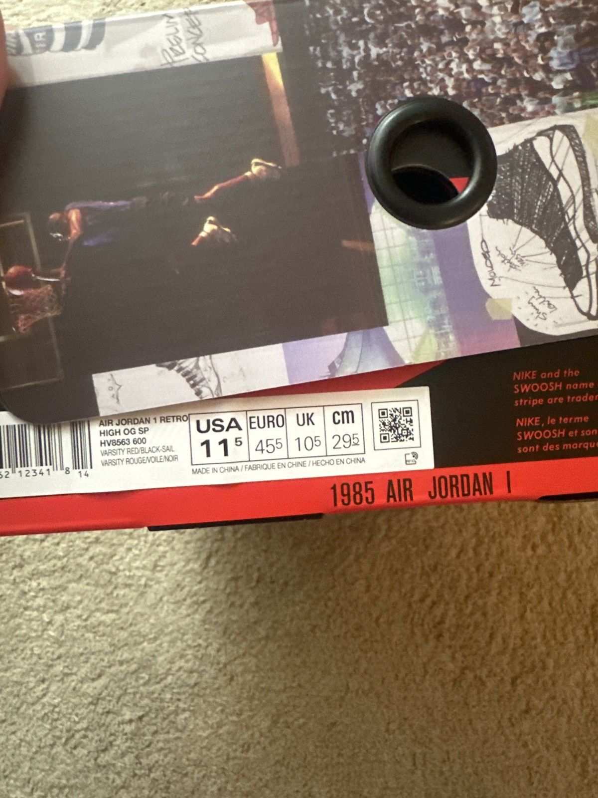 Jordan Brand Jordan 1 Retro High OG SP Union LA Chicago Shadow Size US 11.5 / EU 44-45 - 8 Thumbnail