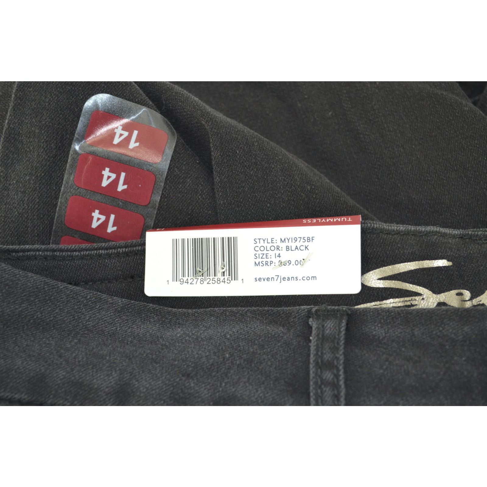 Seven 7 Seven 7 Black Jeans Black Tummy Less High Rise Skinny Sz 14 Size 36" / US 14 / IT 50 - 5 Thumbnail