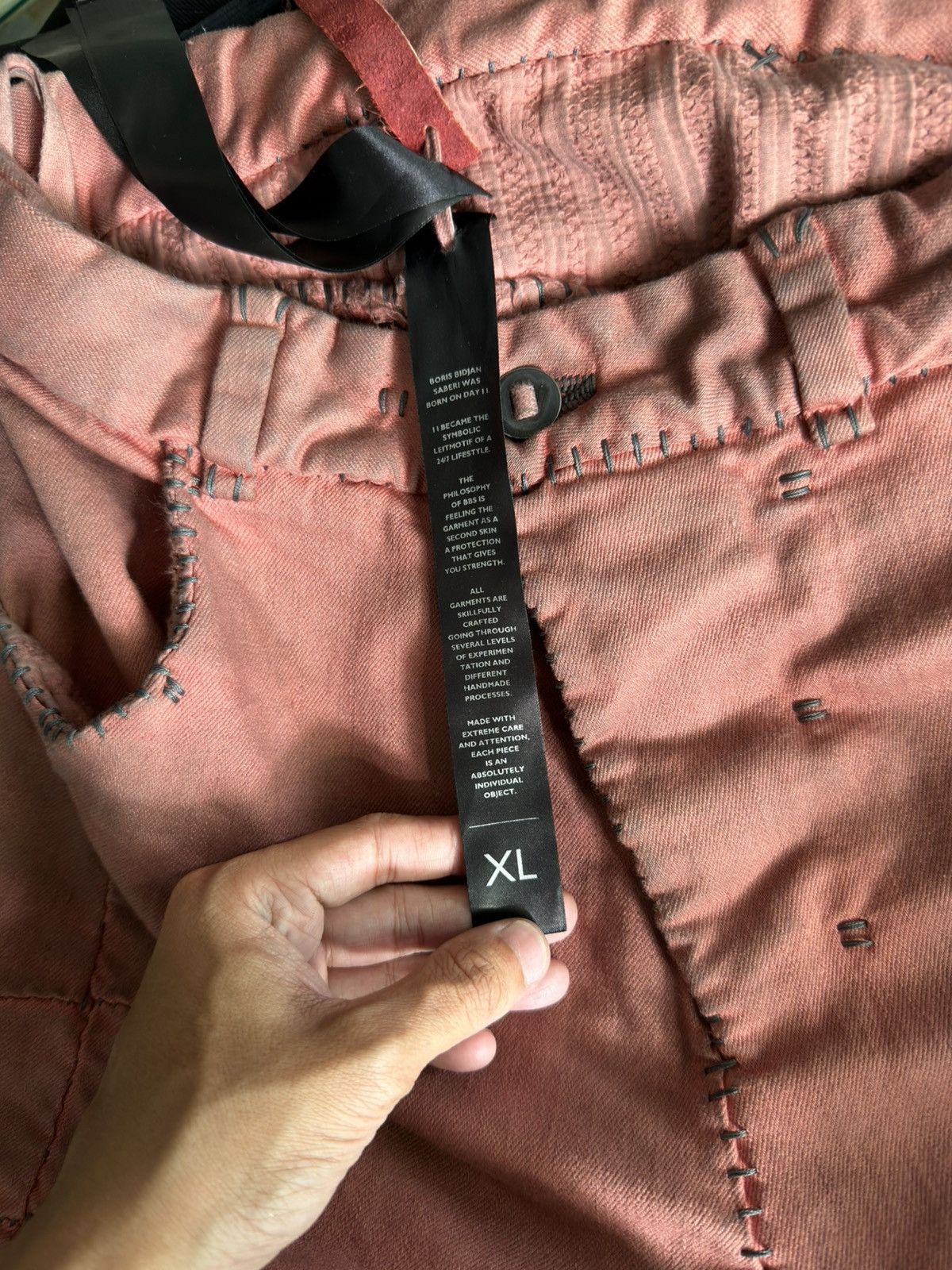 Boris Bidjan Saberi Boris Bidjan Saberi PH13 HS Handstitched Orange Pants Size US 34 / EU 50 - 9 Thumbnail