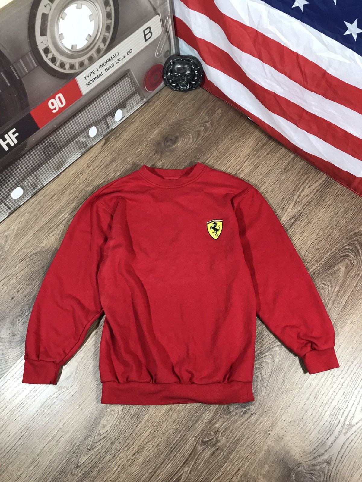 Ferrari × Vintage Vintage 2000s Ferrari Red Sweatshirt Size US M / EU 48-50 / 2 - 1 Thumbnail