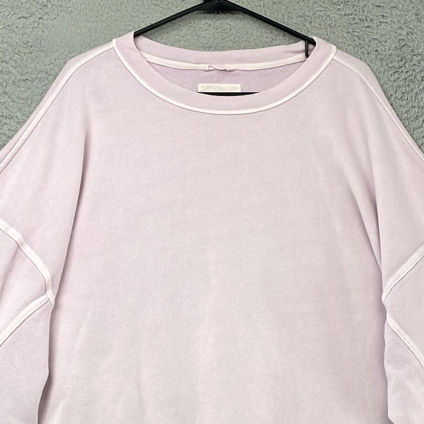 Vintage Aerie Sweatshirt Womens XL Purple Terry Pullover Oversized Balloon Sleeve Size XL / US 12-14 / IT 48-50 - 2 Thumbnail