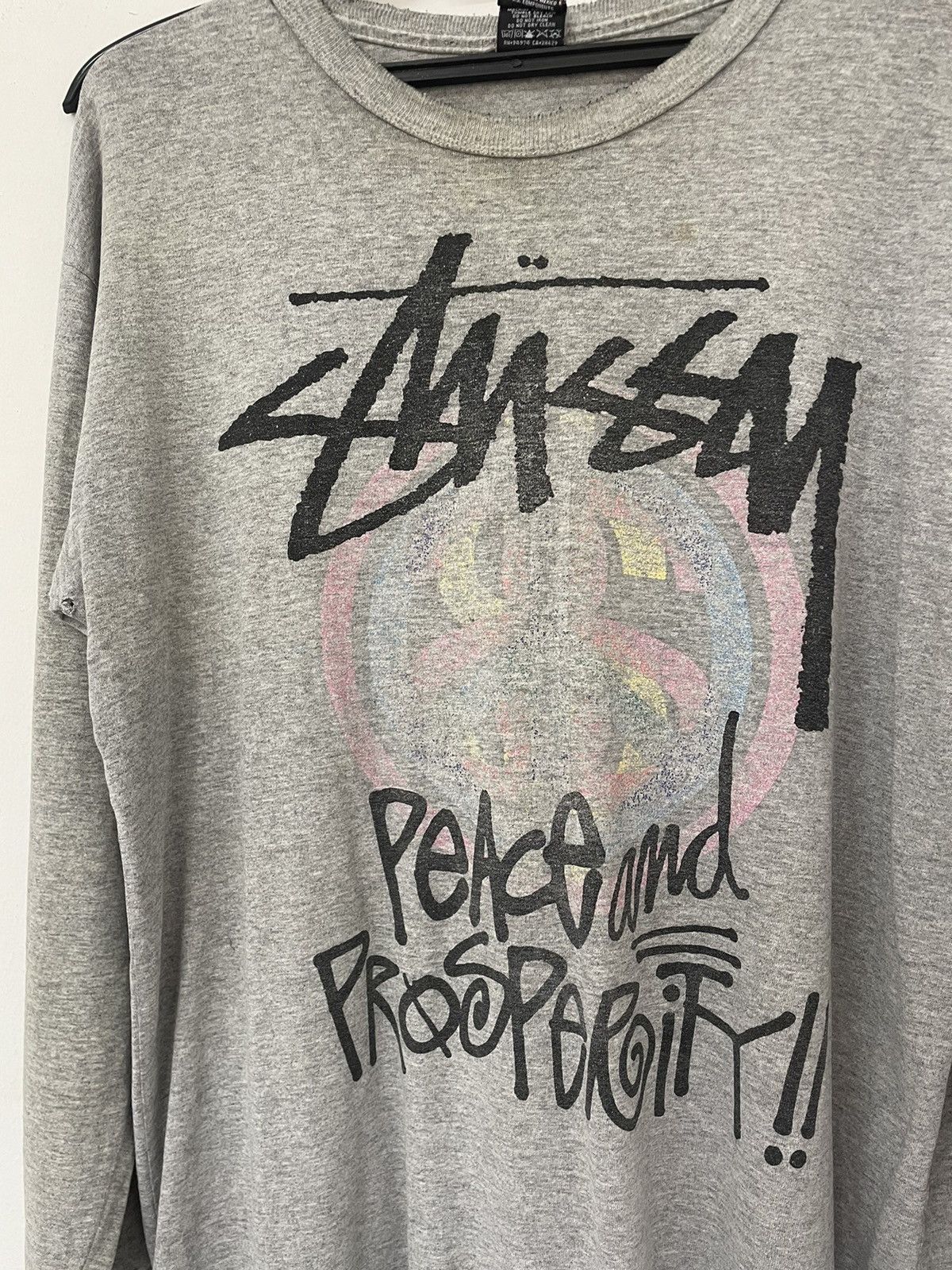 Stussy VINTAGE STUSSY PEACE AND PROSPERITY TEE Size US M / EU 48-50 / 2 - 2 Thumbnail