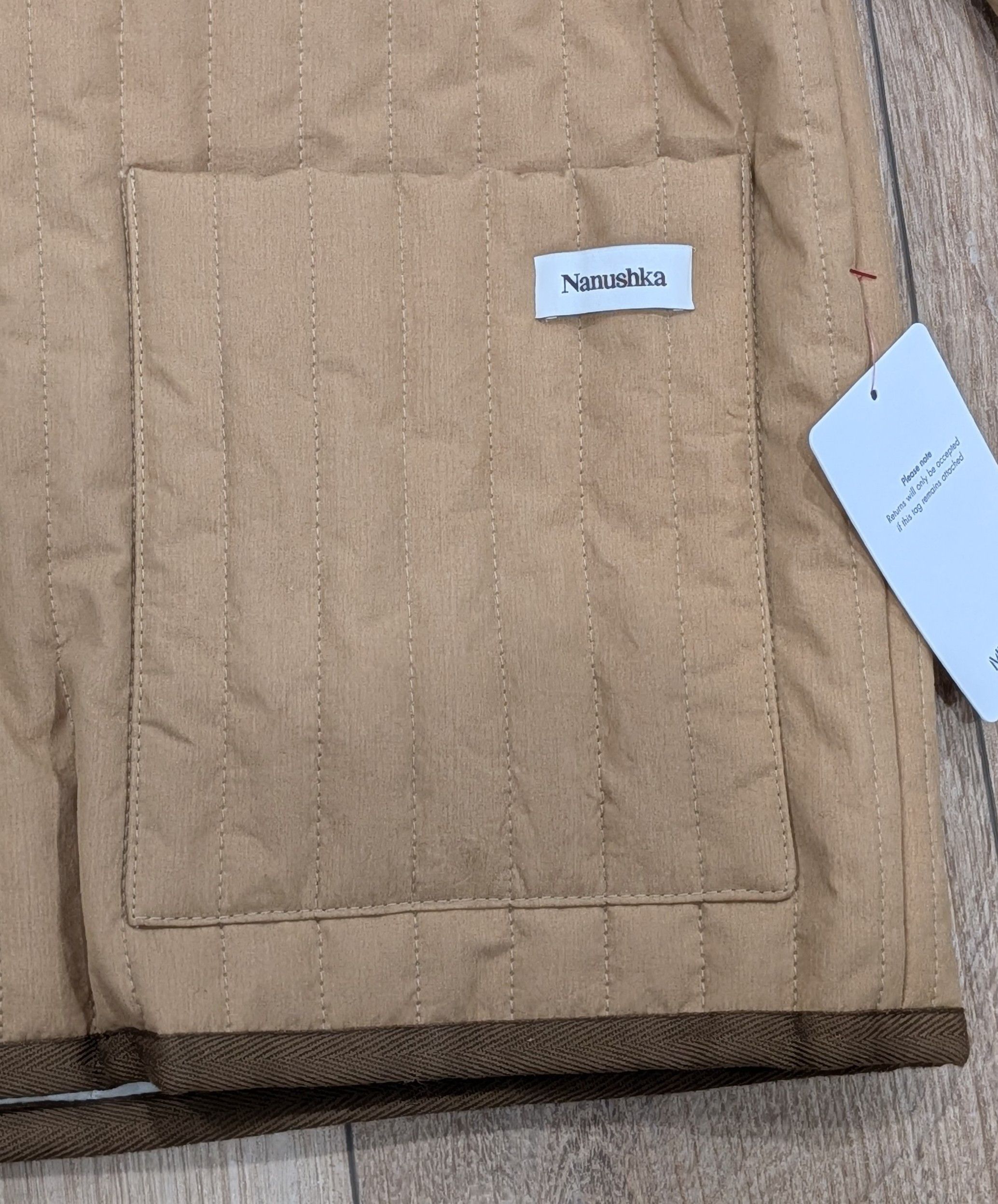 Nanushka Mens NANUSHKA "Loris" Quilted Jacket Beige Large Size US L / EU 52-54 / 3 - 4 Thumbnail