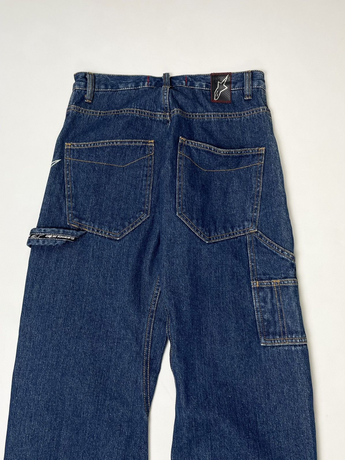 Alpinestars AlpineStars 💥 Blue Denim Y2K Racing Carpenter Work Jeans Size 28" / US 6 / IT 42 - 2 Thumbnail
