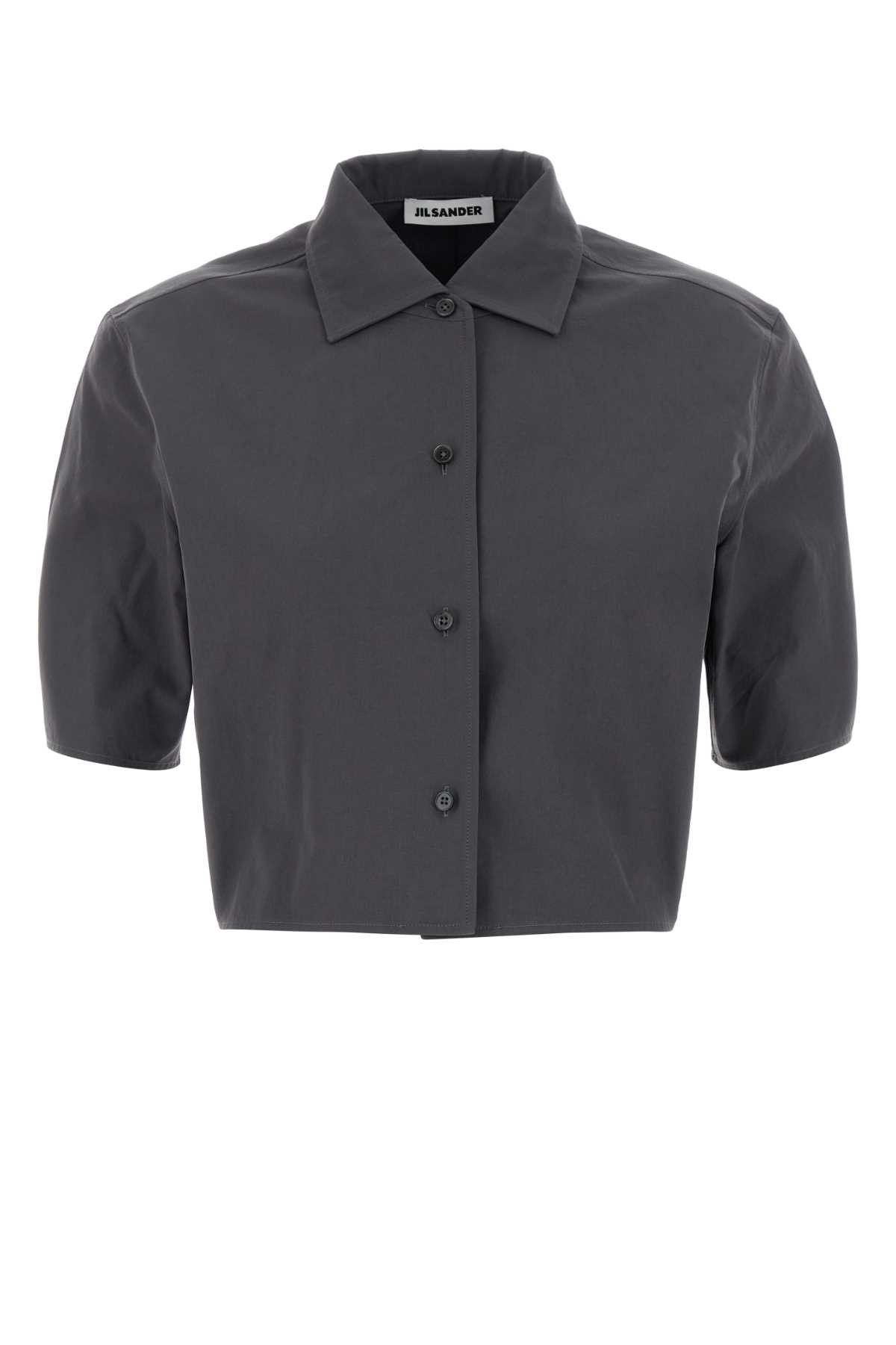 Jil Sander Dark Grey Poplin Shirt Size M / US 6-8 / IT 42-44 - 1 Thumbnail
