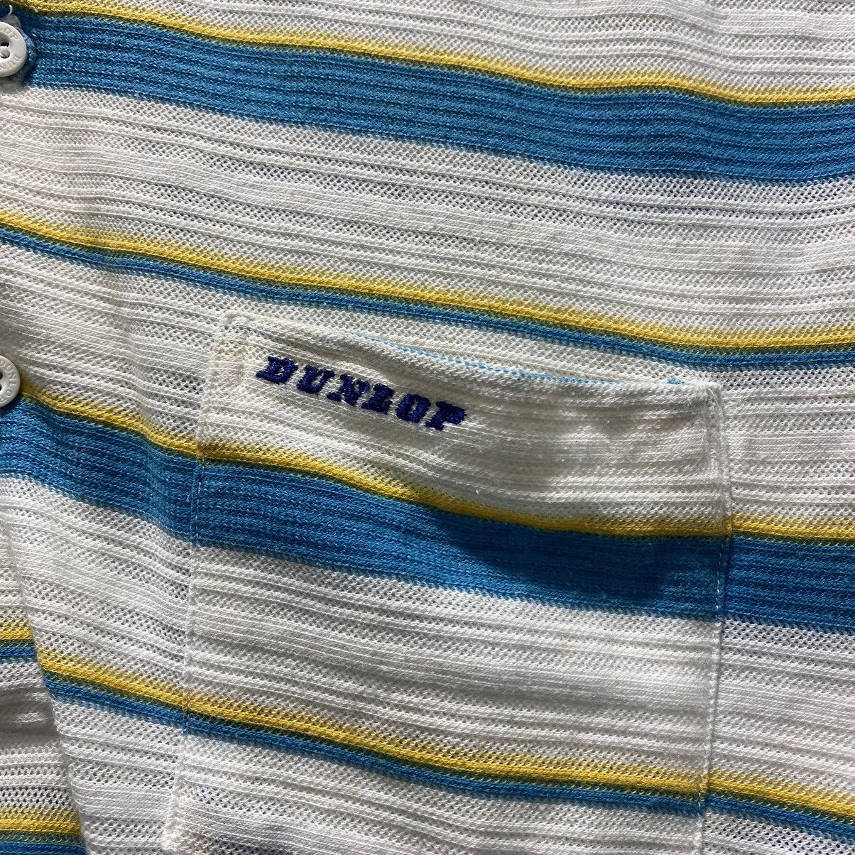 Dunlop × OVER THE STRiPES × Vintage 💥80s Single Stitch Stripes Polos Size US XS / EU 42 / 0 - 4 Thumbnail