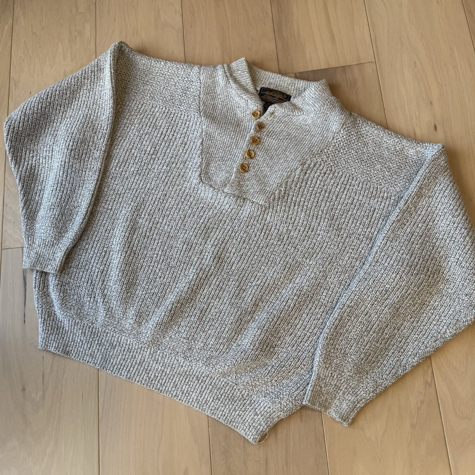 Eddie Bauer Vintage Eddie Bauer Sweater L Beige Henley Cotton Pullover Size US L / EU 52-54 / 3 - 8 Thumbnail