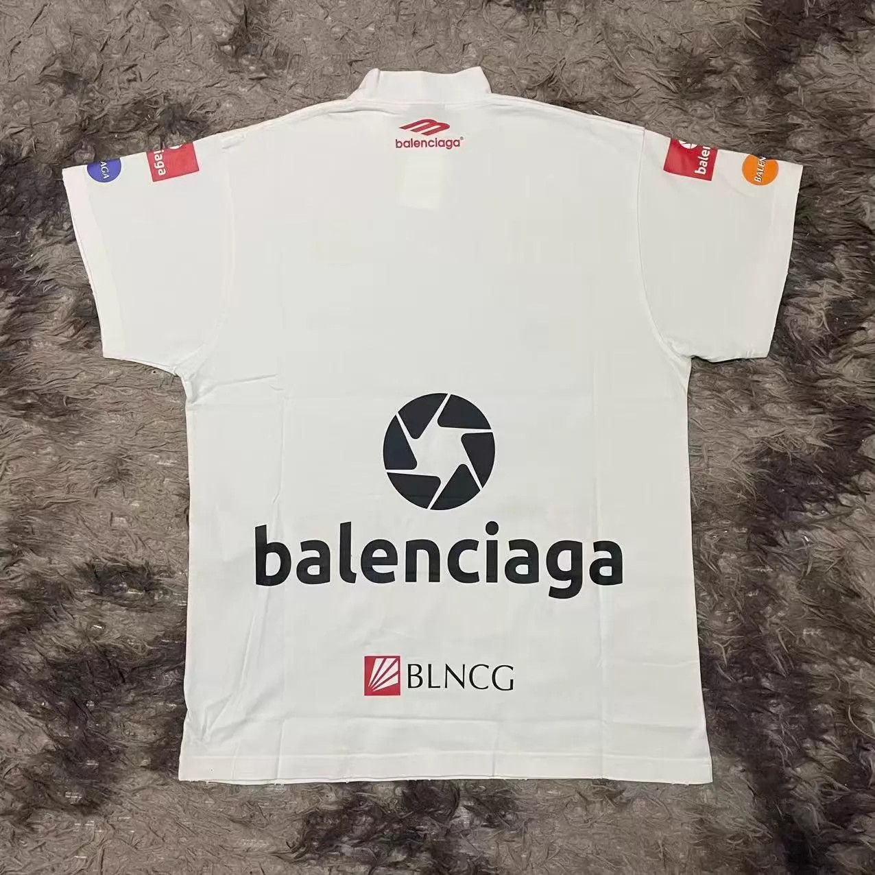 Balenciaga Balenciaga Top League Biker Logo White Racing S/S 1 Size US S / EU 44-46 / 1 - 2 Thumbnail