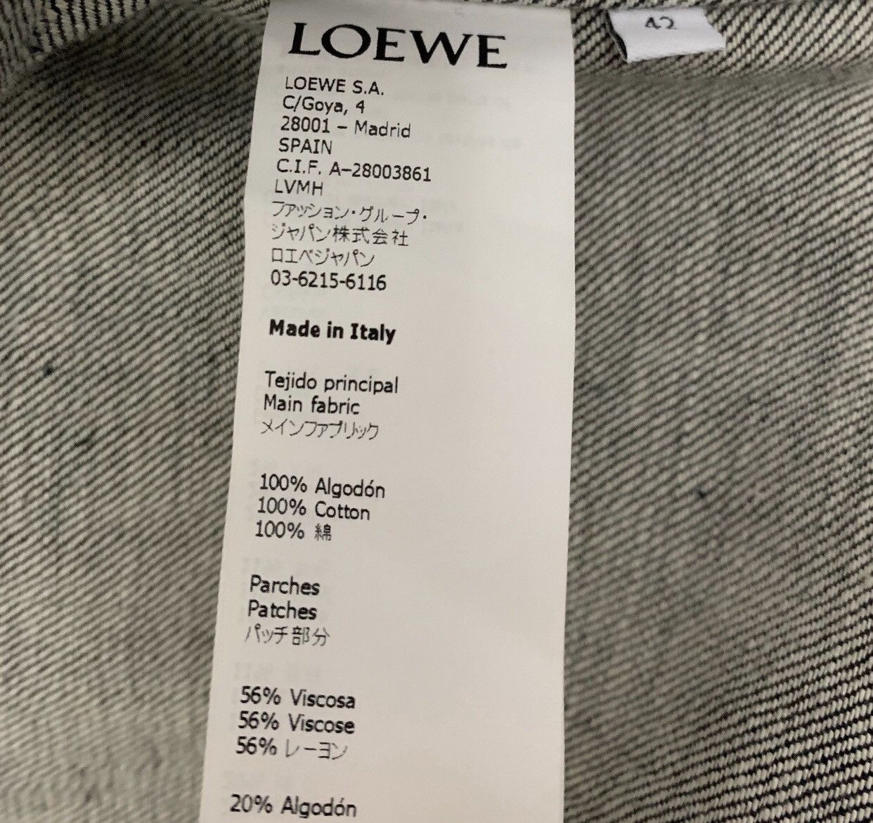 Loewe LOEWE asymmetrical patch denim short jacket2412-Nextarrow Size US S / EU 44-46 / 1 - 4 Thumbnail