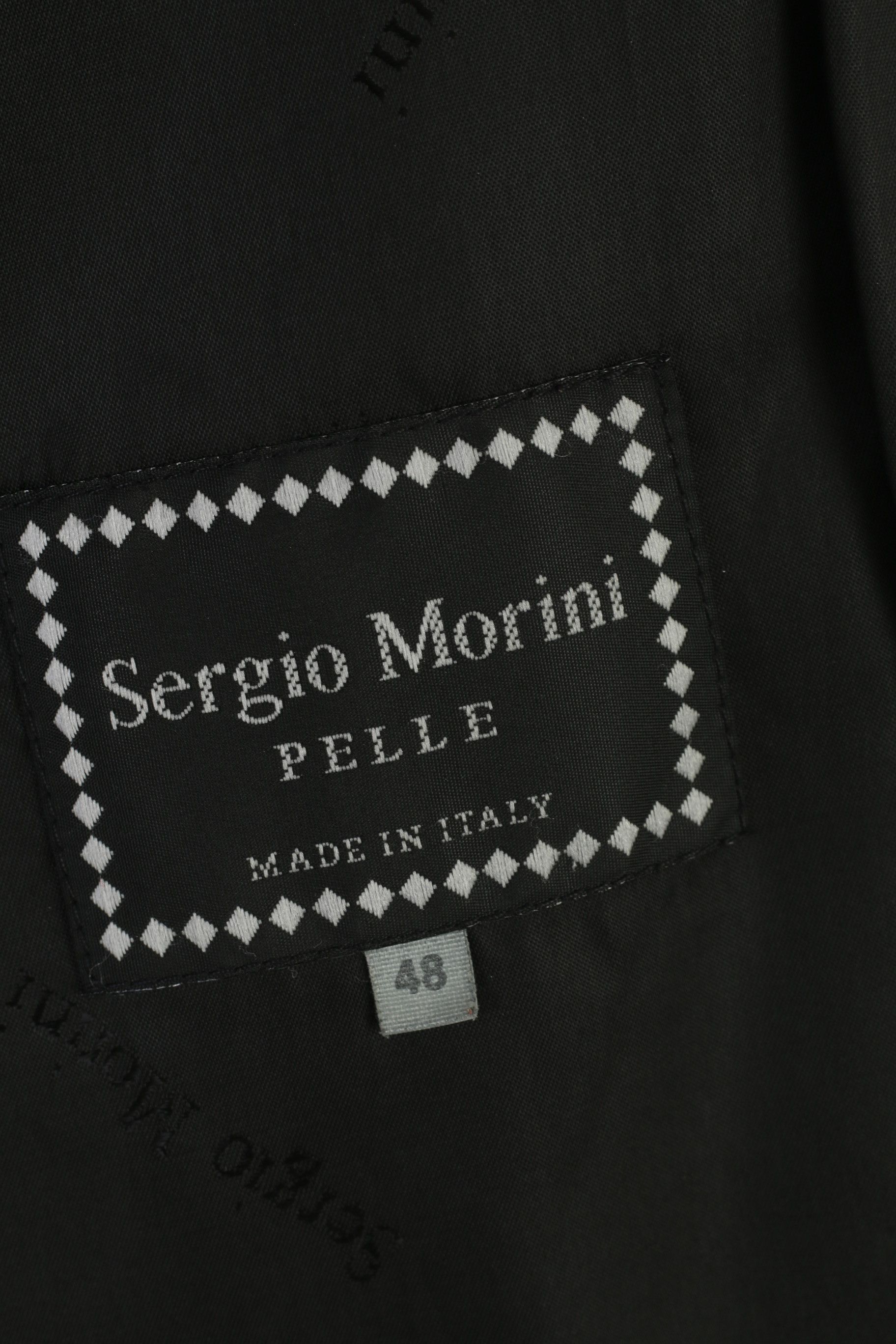 Vintage Sergio Morini Women 48 XL Jacket Black Soft Leather 0050 Size XL / US 12-14 / IT 48-50 - 6 Thumbnail