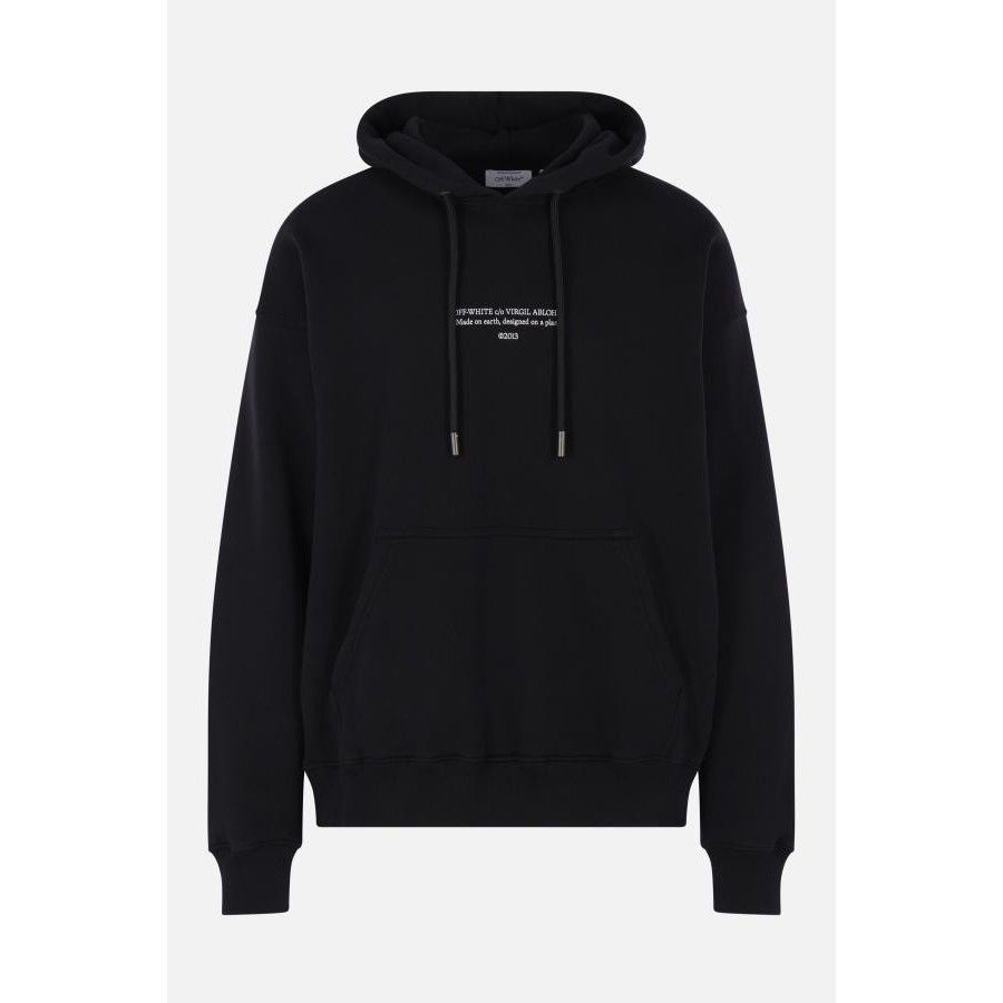 Off-White OFF-WHITE Statement Black Jersey Hoodie New & Authentic (Men Size US XL / EU 56 / 4 - 1 Thumbnail
