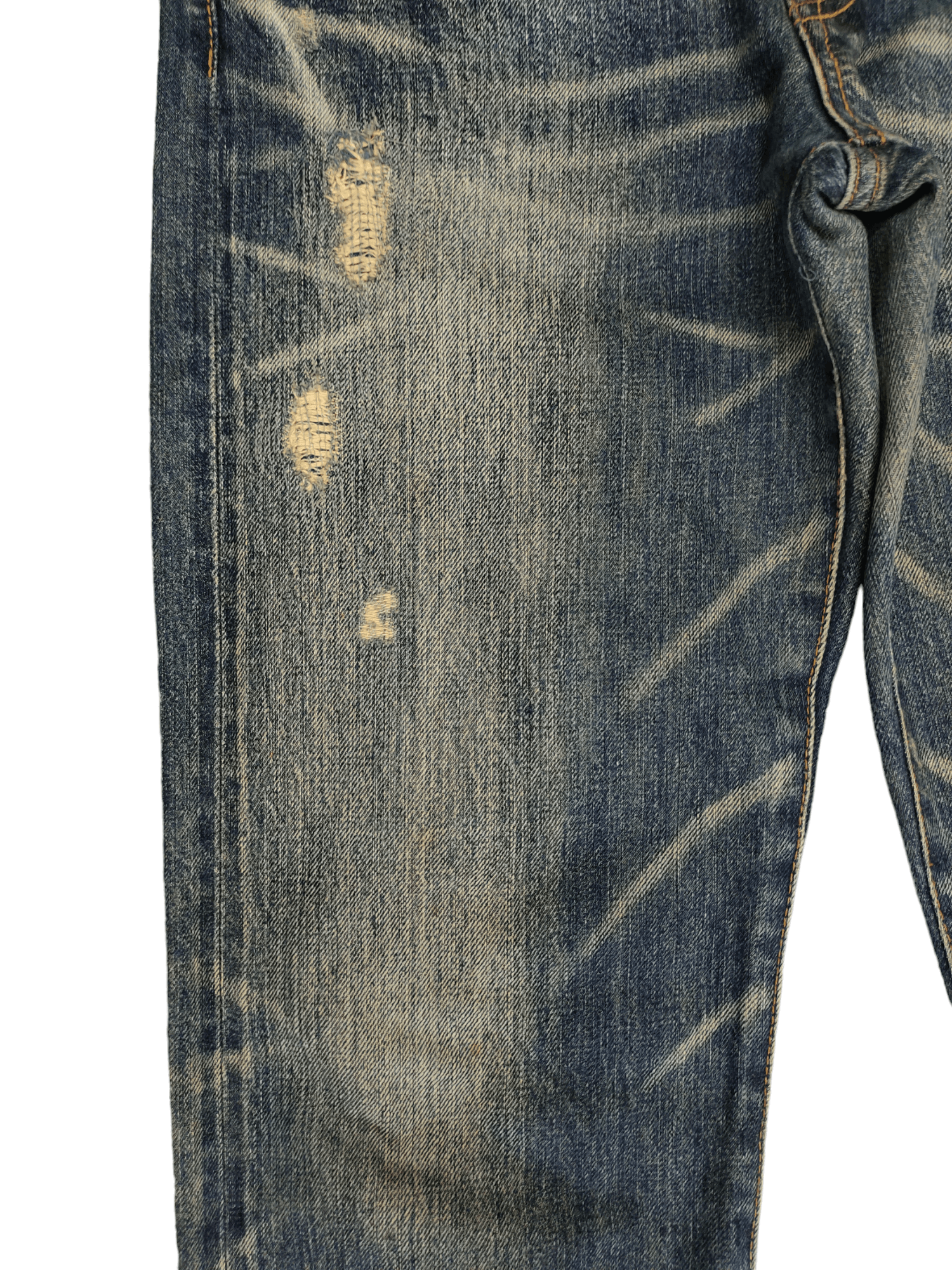 GOA Vintage GOA Clawmark Distress Selvedge Denim Jeans Size US 32 / EU 48 - 8 Thumbnail