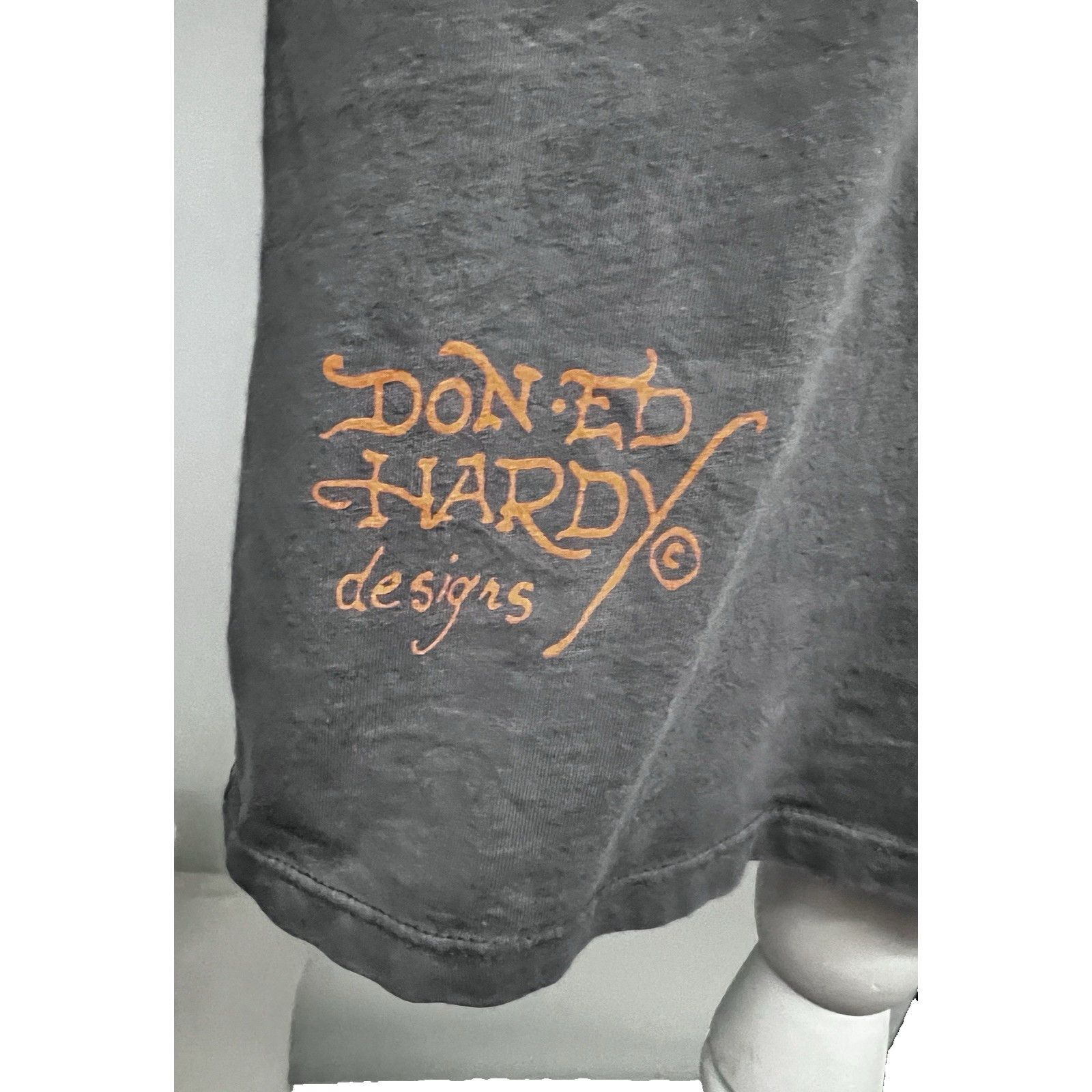 Ed Hardy Ed Hardy Gray Double Graphic Mens T-Shirt Medium Stretch USA Size US M / EU 48-50 / 2 - 5 Thumbnail