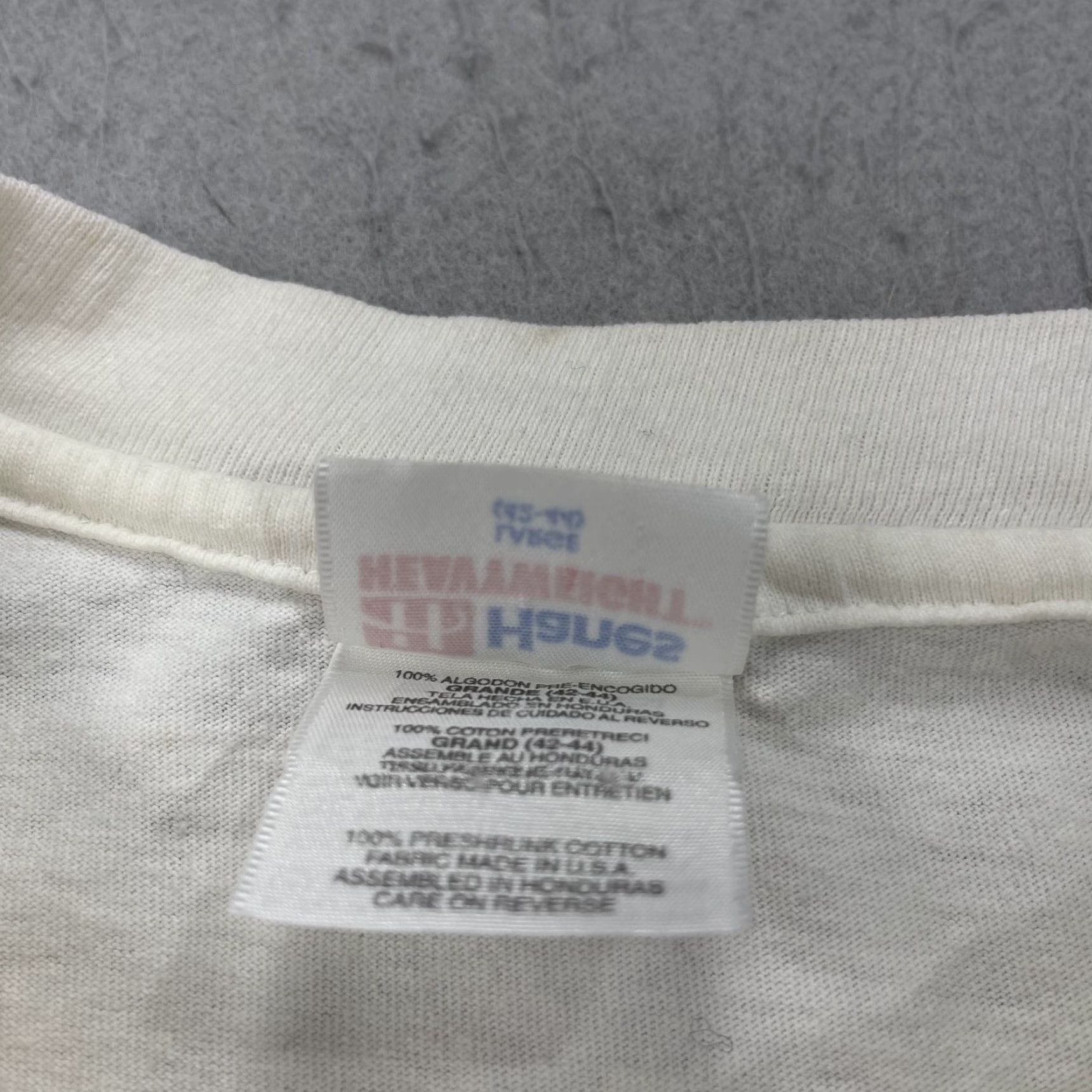 Hanes VINTAGE Nike Shirt Mens Large White Hanes Single Stitch Surf Beach 90s Size US L / EU 52-54 / 3 - 6 Thumbnail