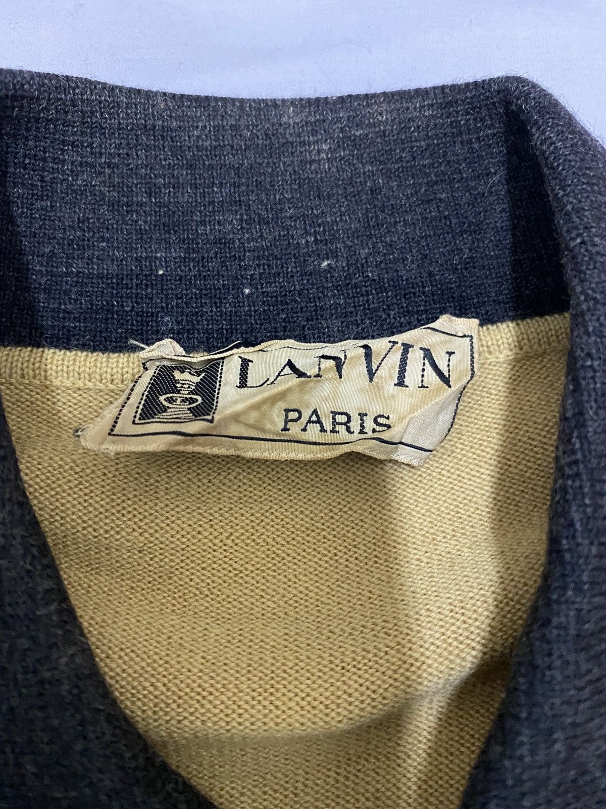 Designer × Lanvin × Vintage Vintage Lanvin Paris Collar Pocket Knitwear (C4) Size US S / EU 44-46 / 1 - 4 Thumbnail