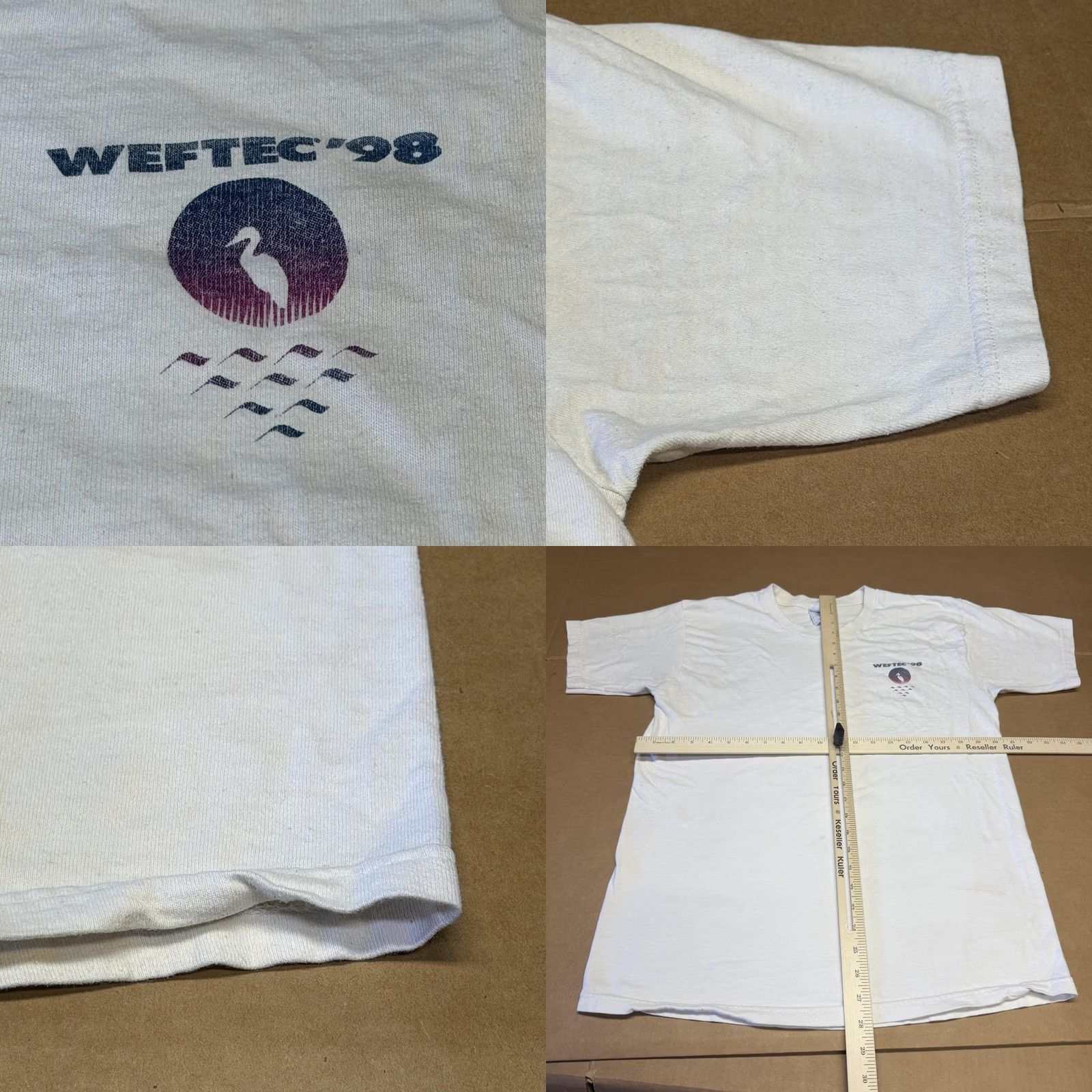 Fruit Of The Loom VINTAGE WEFTEC '98 Shirt Mens L White Conference Graphic Tee 90s Size US L / EU 52-54 / 3 - 8 Thumbnail