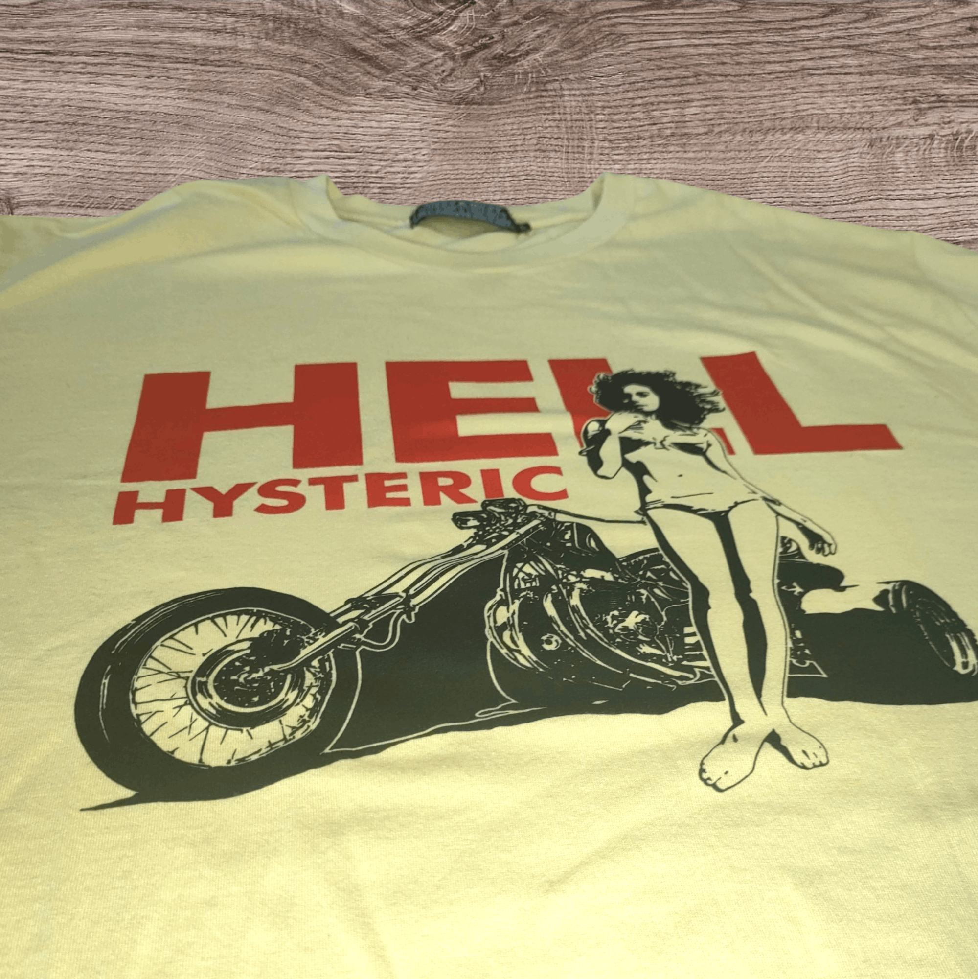 Hysteric Glamour Hysteric Glamour Hell Bike Girl Pin‑Up Graphic Tee L BNWT Size US L / EU 52-54 / 3 - 3 Thumbnail