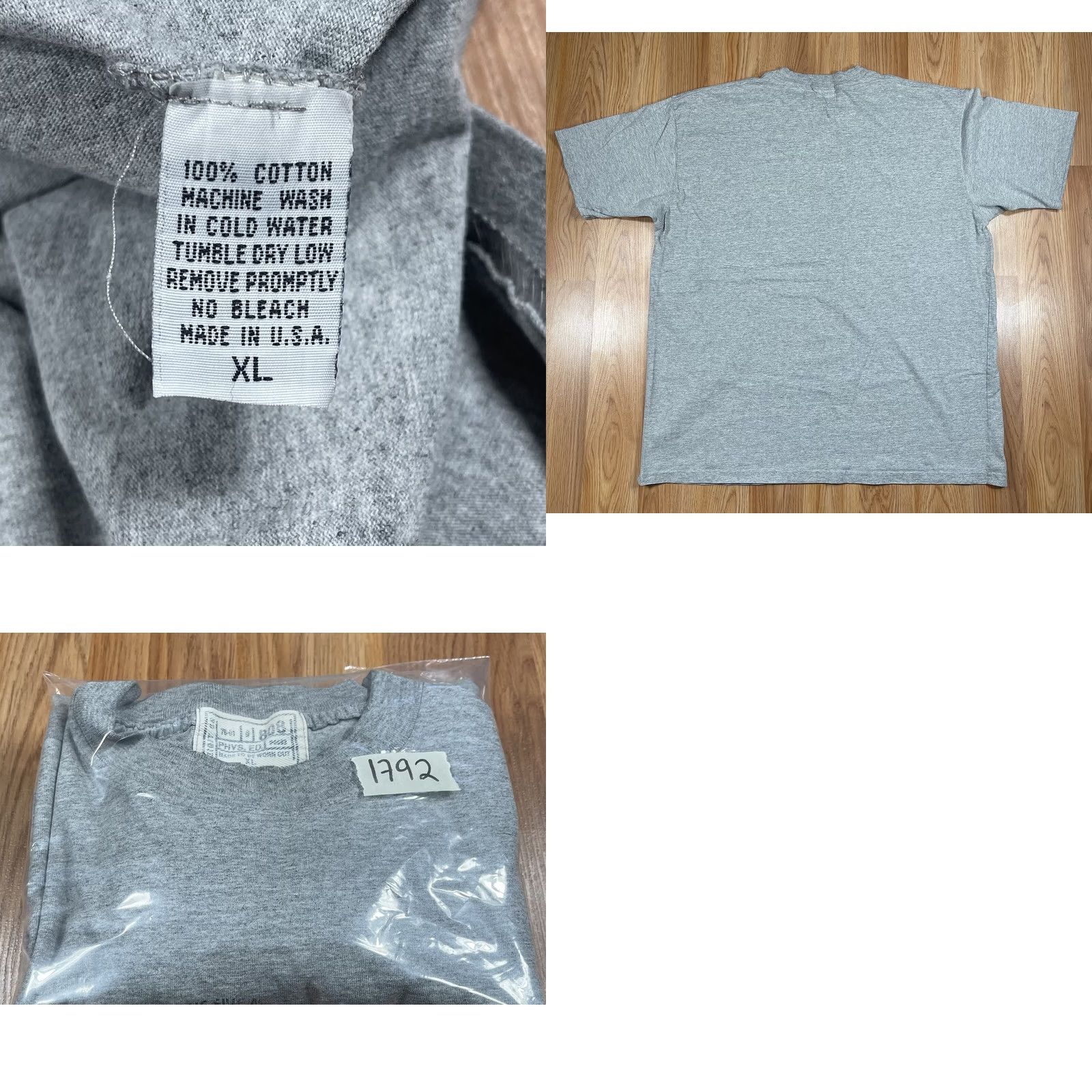 Vintage Unbranded CrewNeck Graphics T-Shirt Mens XL Extra Large 100% Cotton Made In USA Gray Short Sleeve Logo T-Shirt Mens XL Size US XL / EU 56 / 4 - 8 Thumbnail