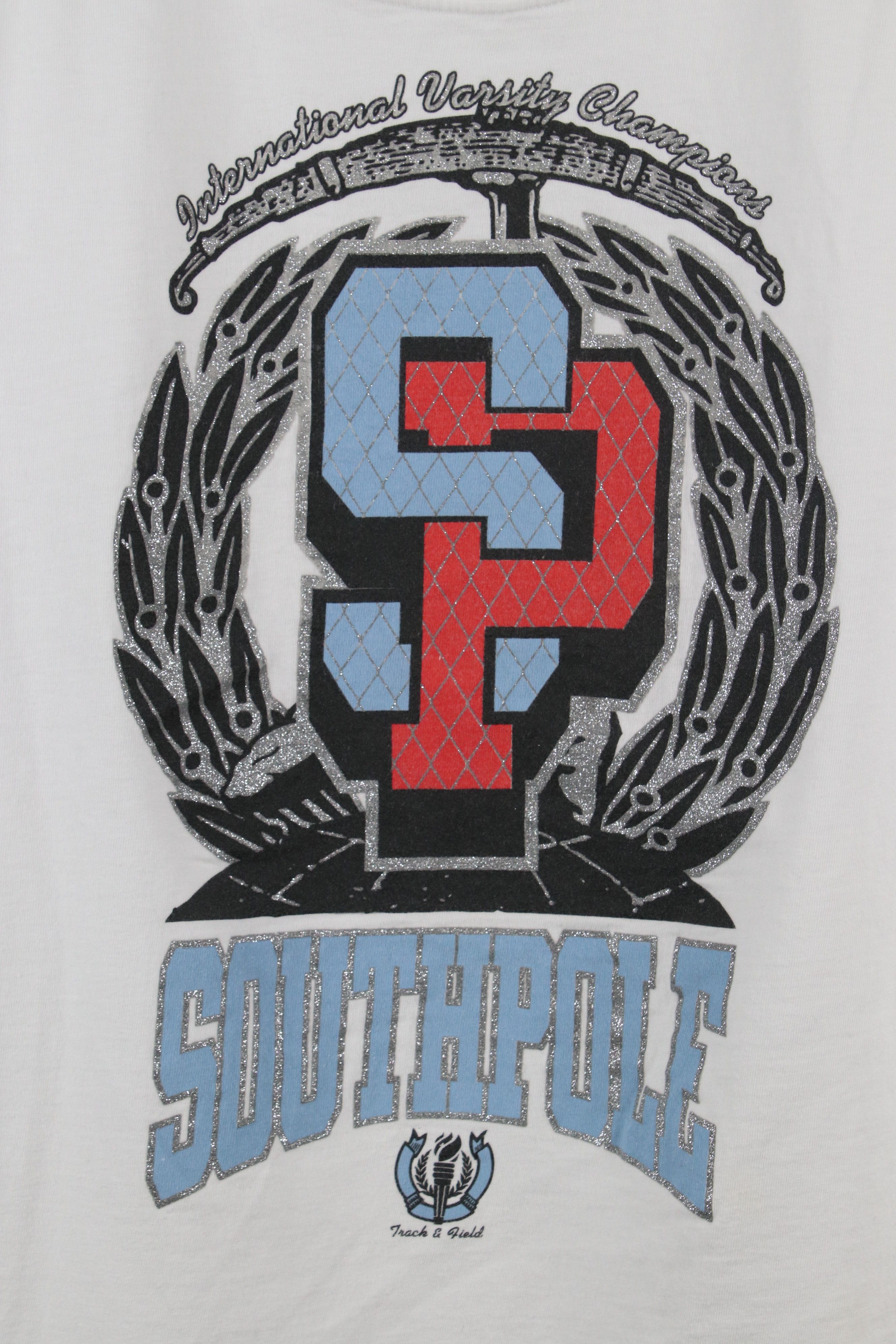 Southpole × Vintage Vintage Y2K Southpole Spell Track and Field Hip Hop T-Shirt Size US XXL / EU 58 / 5 - 4 Thumbnail
