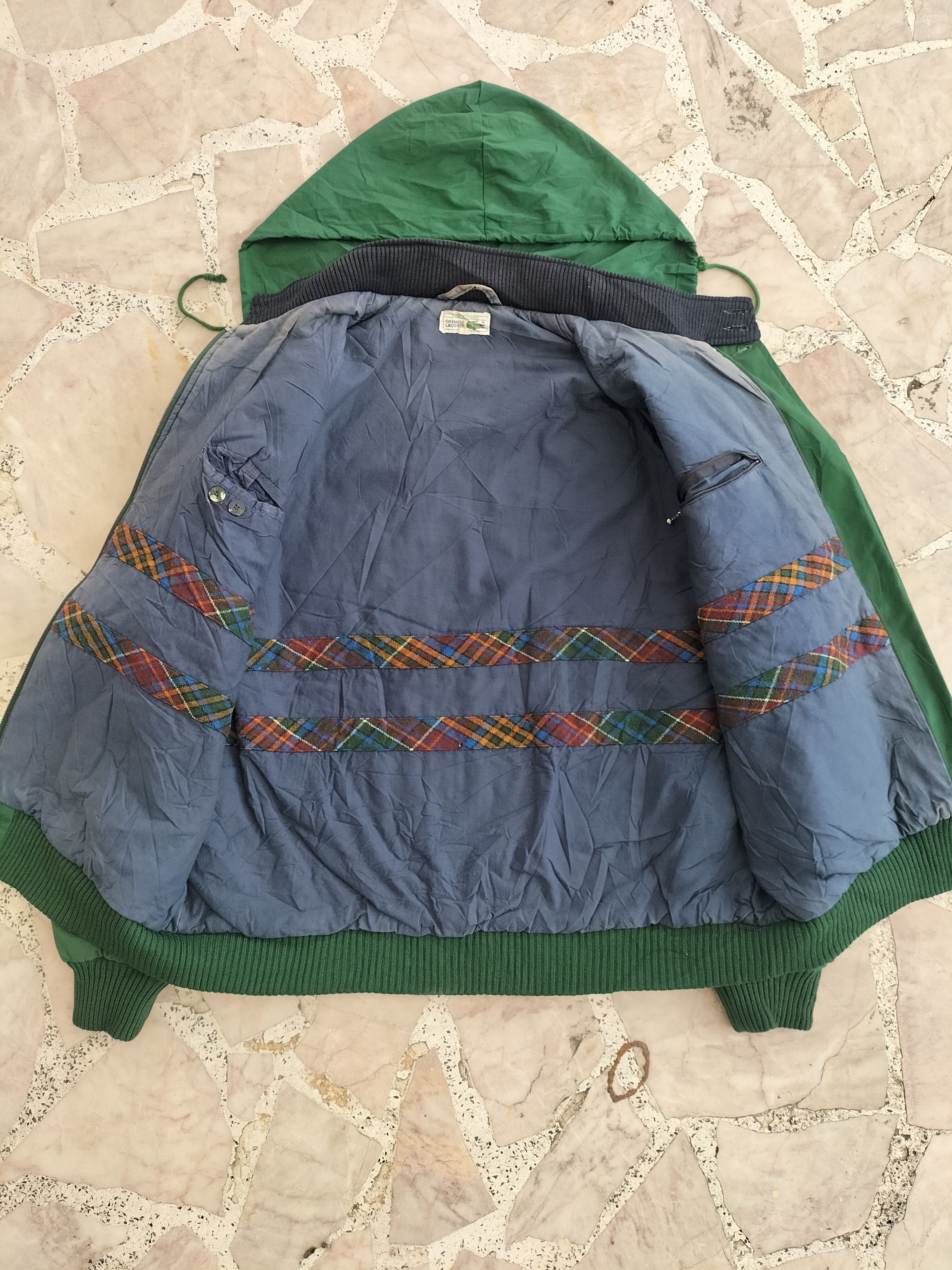 Lacoste Lacoste Foldable Hoodie Vintage Green Jacket France Size US XL / EU 56 / 4 - 2 Thumbnail