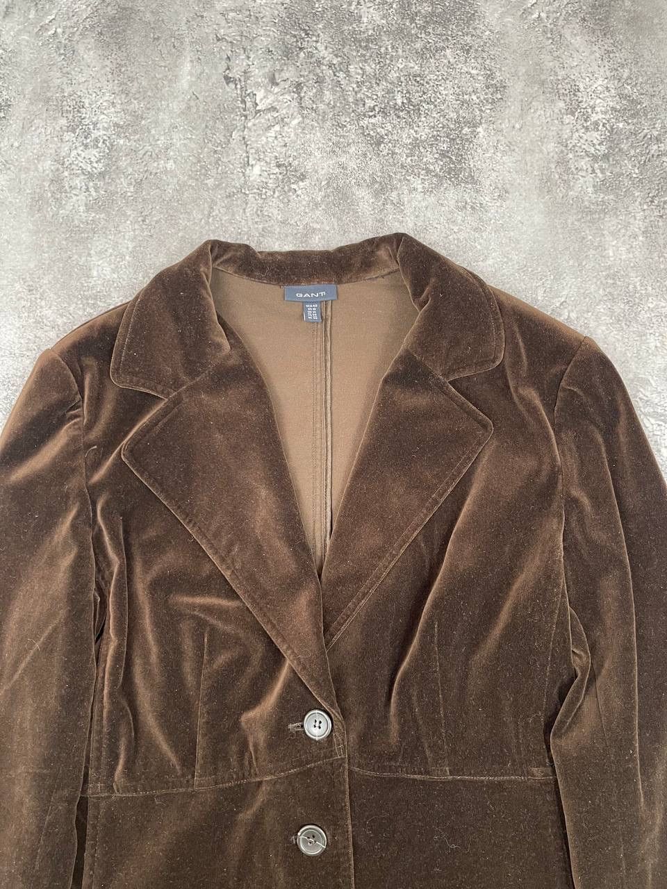 Gant Gant Women Velvet Blazer Brown Classic Jacket Size M Size M / US 6-8 / IT 42-44 - 2 Thumbnail