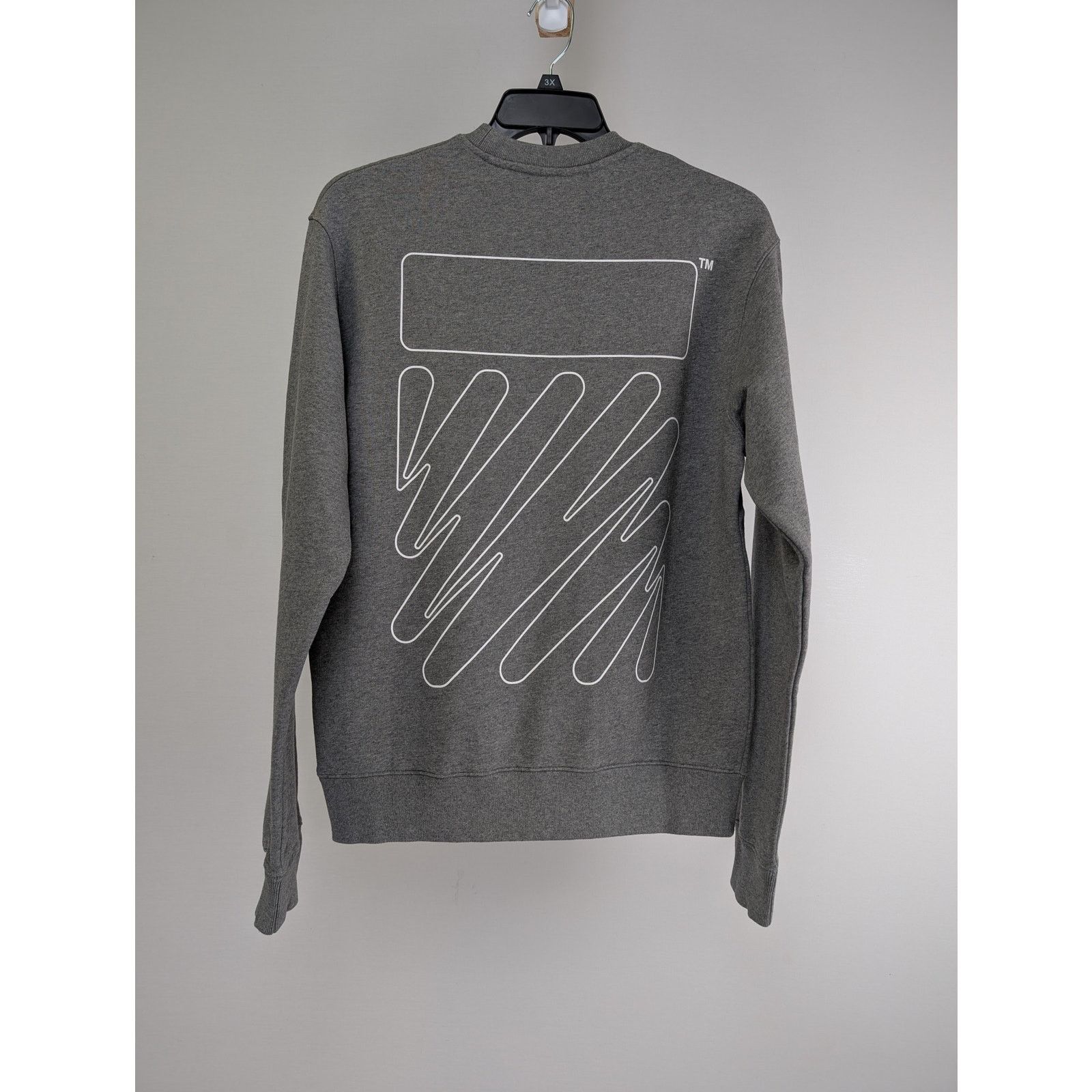 o1rshd1 Wave outl Diag Slim Crewneck sweatshirt Melange Grey
