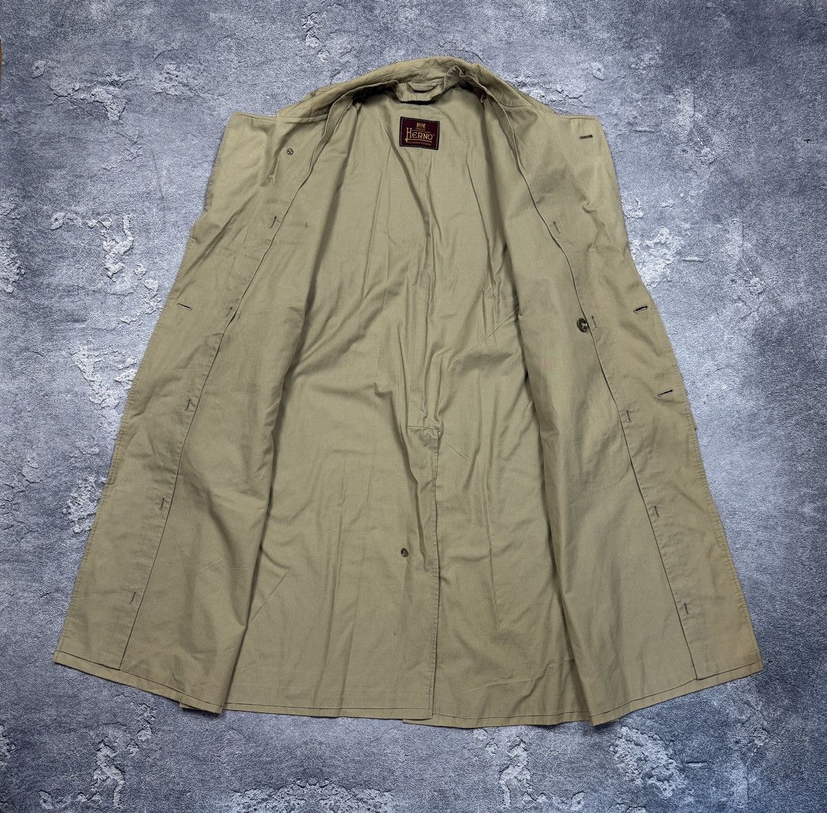 Herno × Vintage Vintage Herno Navy Trench Coat Jacket Size US L / EU 52-54 / 3 - 6 Thumbnail