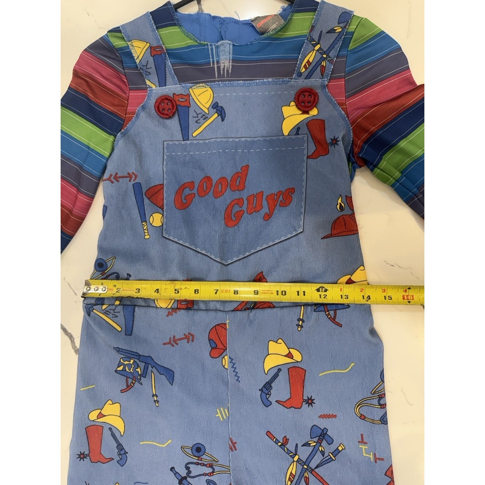 Other Good Guys Chucky Striped long Overalls Costume Youth 10/12 Size L / US 10 / IT 46 - 6 Thumbnail