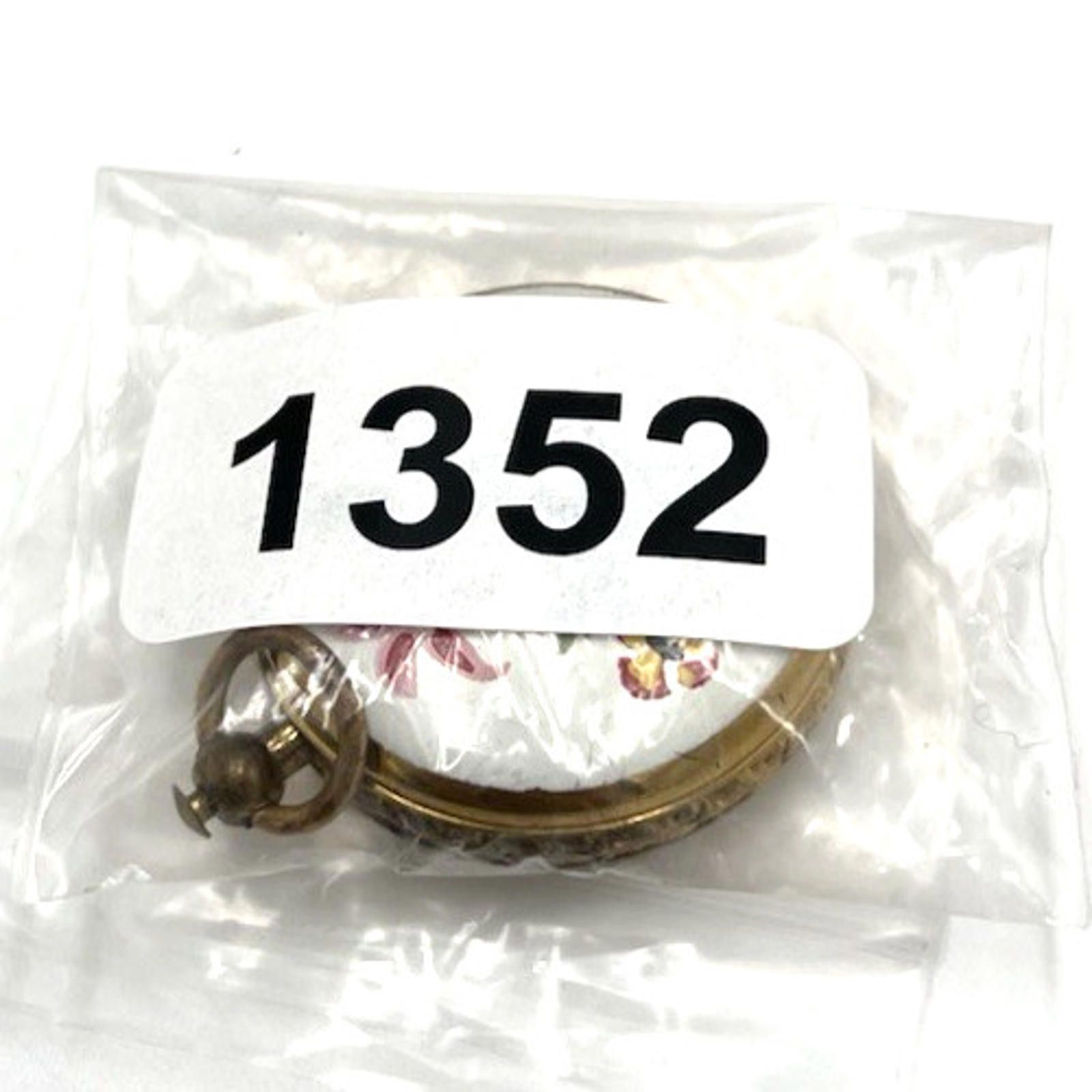 Other Antique Mourner Locket Pendant ROUND Enamel Flowers Size ONE SIZE - 7 Thumbnail