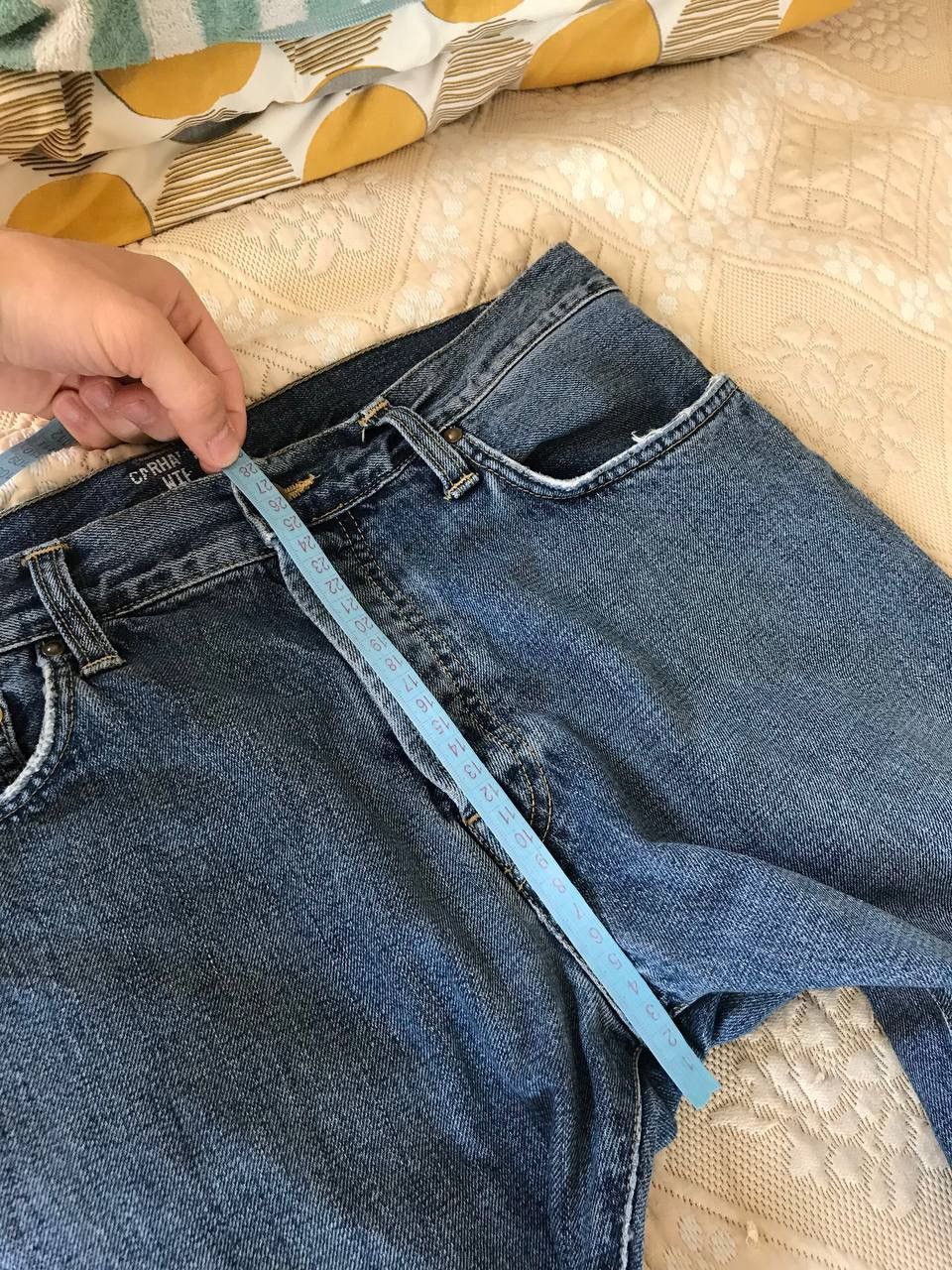Carhartt 🔥 Carhartt WIP Vintage Logo Klondike Pant Denim Blue Jeans Size US 32 / EU 48 - 14 Thumbnail