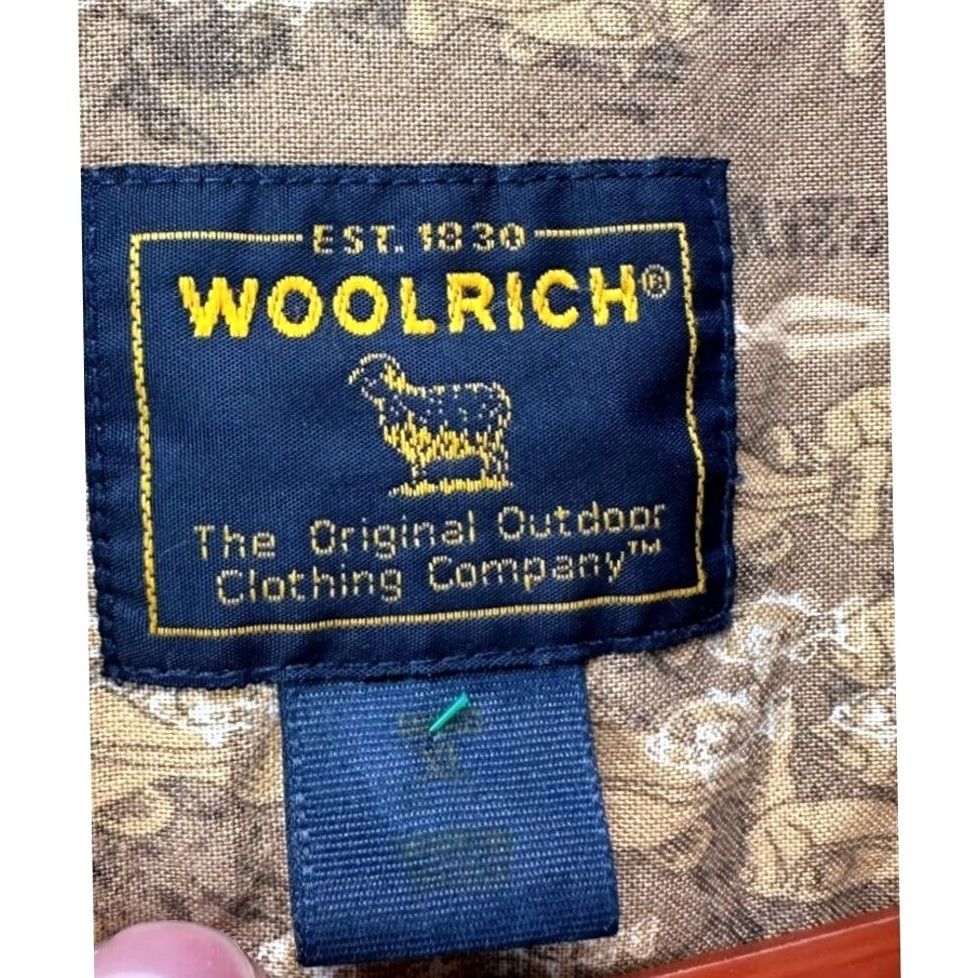 Vintage VINTAGE Woolrich Button Down Shirt Mens XL Tan All Over Fish Print Pocket Button-Up Collared Short Sleeve Casual Winter Size US XL / EU 56 / 4 - 5 Thumbnail